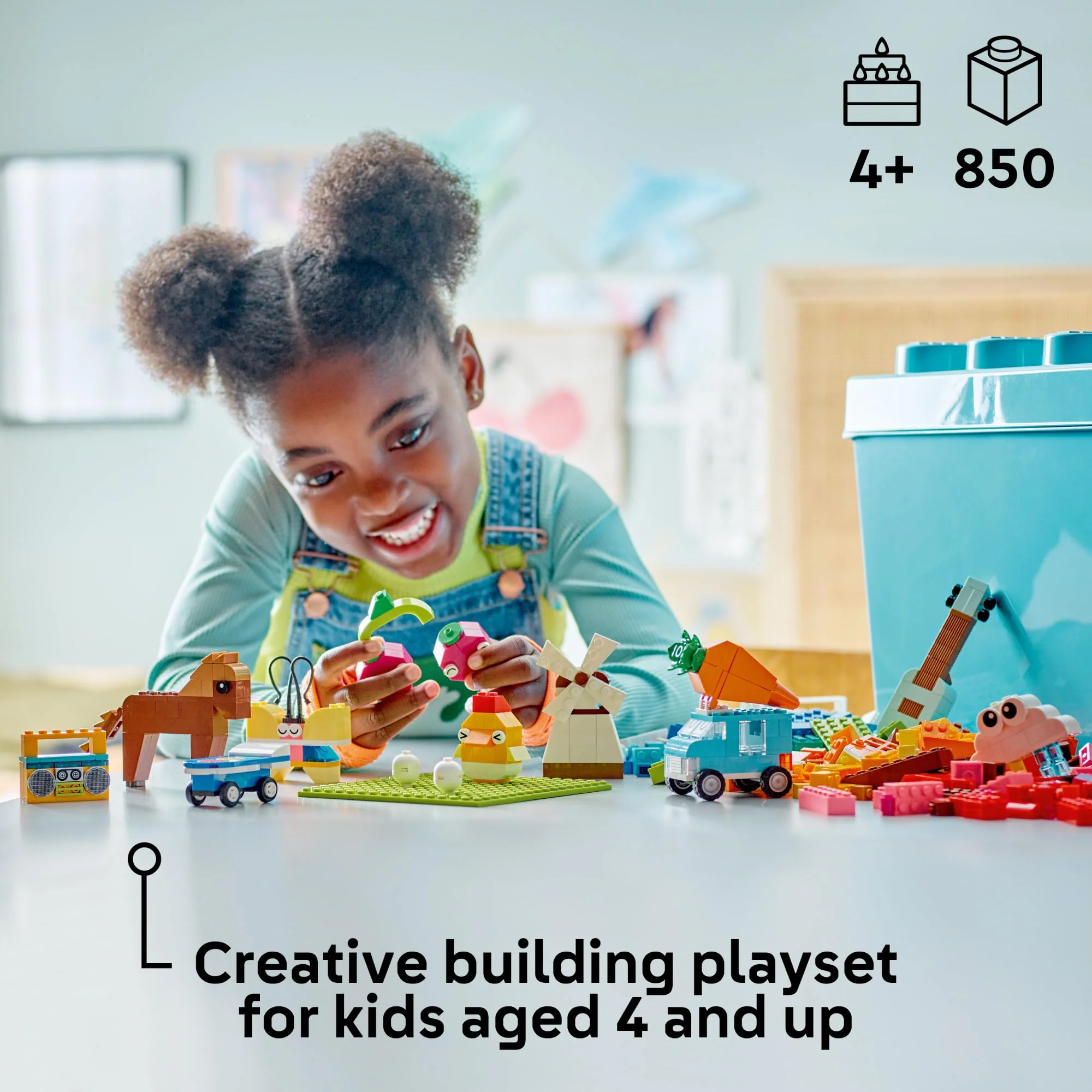 LEGO Classic Vibrant Creative Brick Box Building Blocks - Sensory & Learning Toys for Boys & Girls, Ages 4+ Years - Pretend Play Preschool Toys - Gift for Christmas - 11038 - Image 7