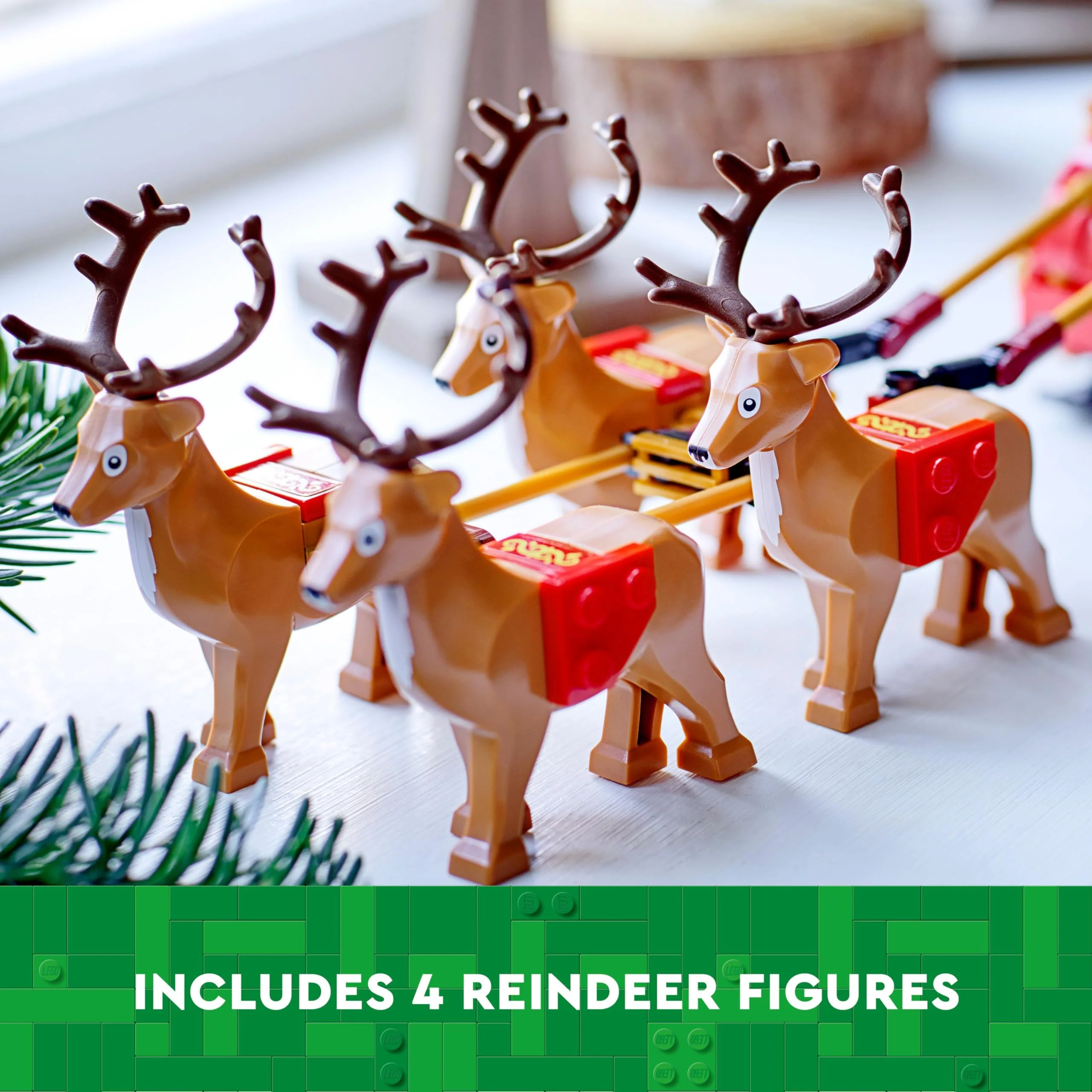 LEGO Santa's Sleigh - Building Toys for Kids, Boys & Girls, Ages 9+ - Indoor Christmas Decorations for Home W/Santa Claus Figurine & Reindeer - Gifts for Boys & Girls - 40499 - Image 6