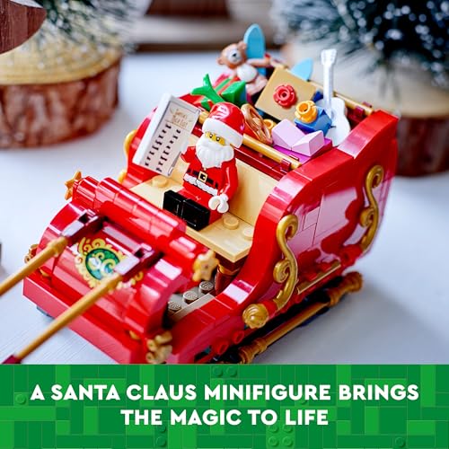 LEGO Santa's Sleigh - Building Toys for Kids, Boys & Girls, Ages 9+ - Indoor Christmas Decorations for Home W/Santa Claus Figurine & Reindeer - Gifts for Boys & Girls - 40499 - Image 8