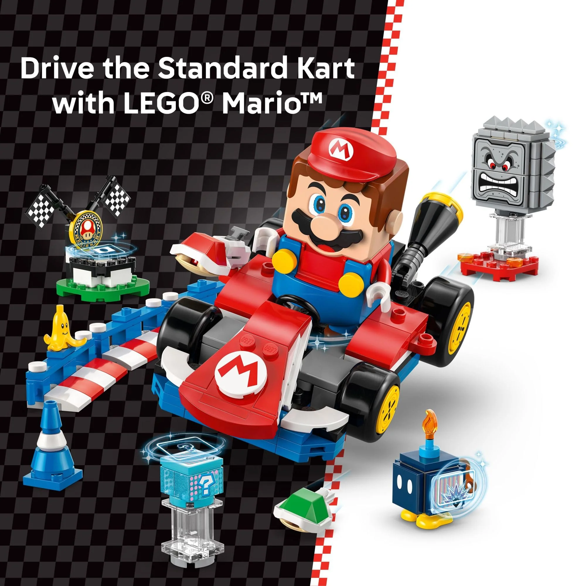 LEGO Super Mario: Mario Kart – Interactive Mario & Standard Kart Building Toy - Pretend Play Racing Playset for Boys & Girls, Ages 7+ - Gift for Christmas - 72043 - Image 5