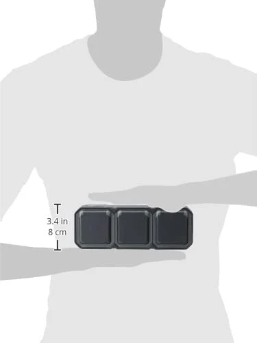 Legrand - Triple Electrical Outlet Receptacle Socket with Grounding, Waterproof, Pre-Wired, with Plexo Flap, 16A, 250V, Complete Surface Mount, Horizontal, Charcoal - Image 2