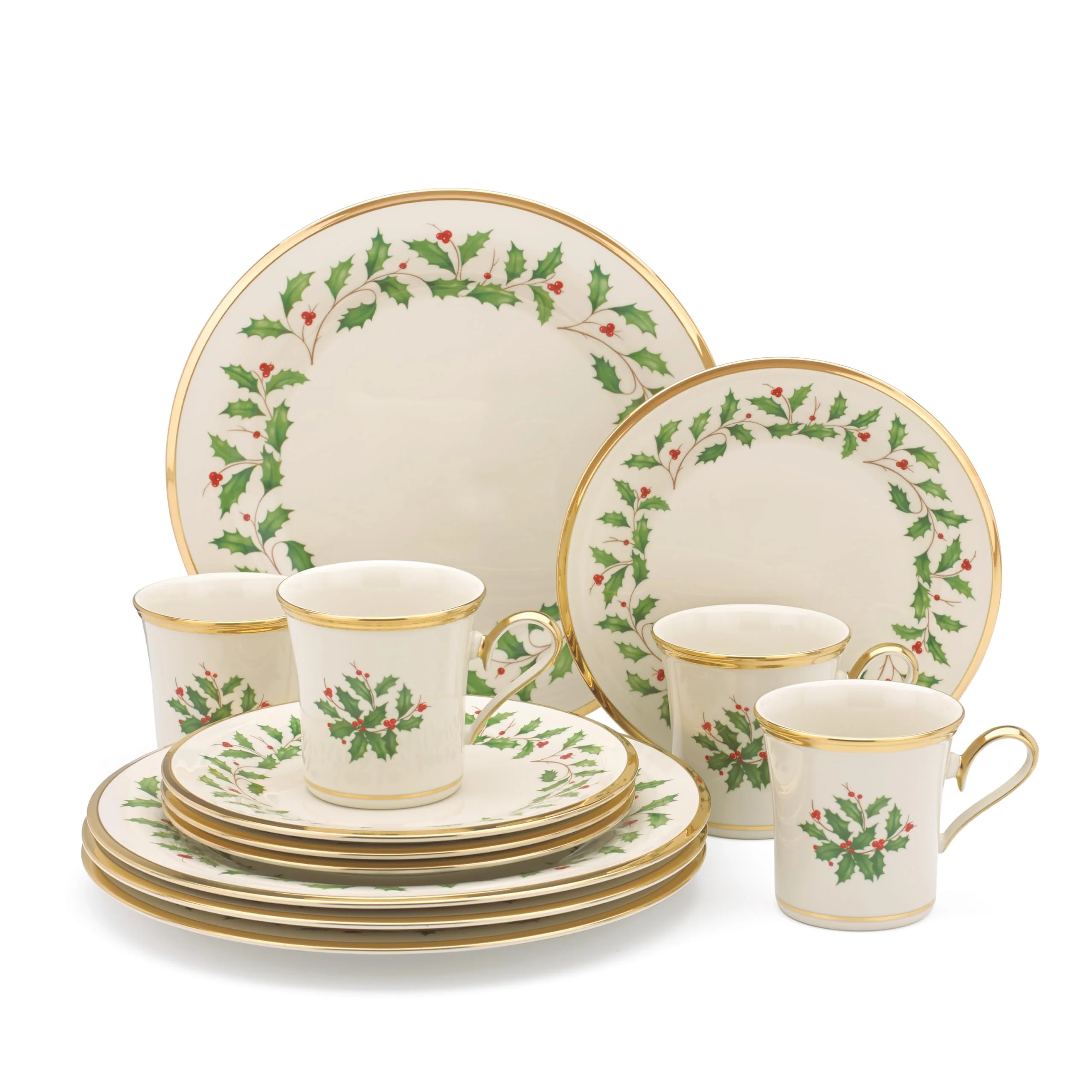 Lenox 6122048 Holiday 12-Piece-Plate-&-Mug Set, Christmas Dinnerware, Hosting - Image 7