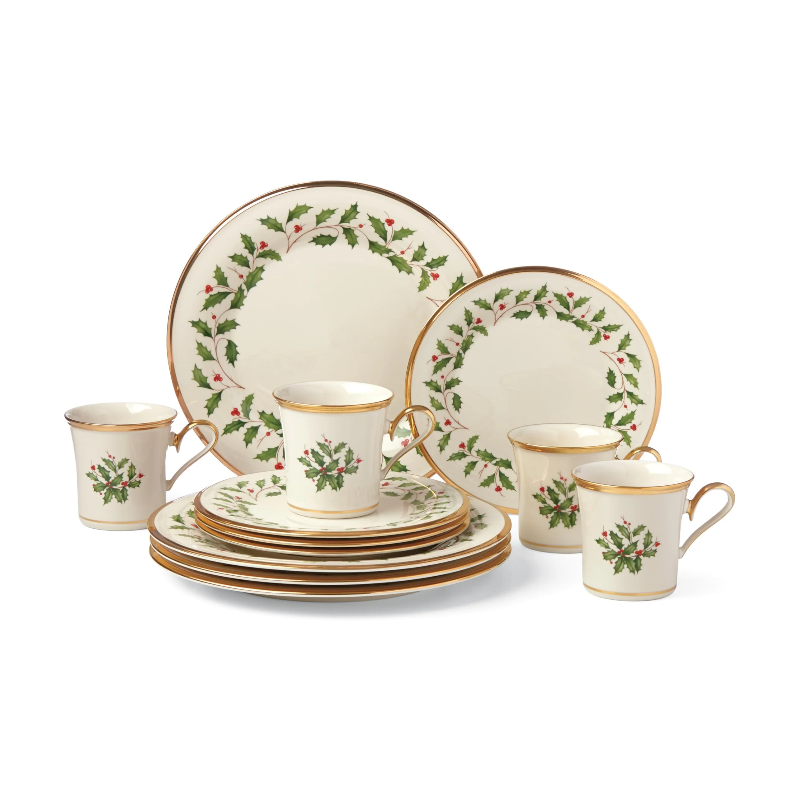 Lenox 6122048 Holiday 12-Piece-Plate-&-Mug Set, Christmas Dinnerware, Hosting - Image 8