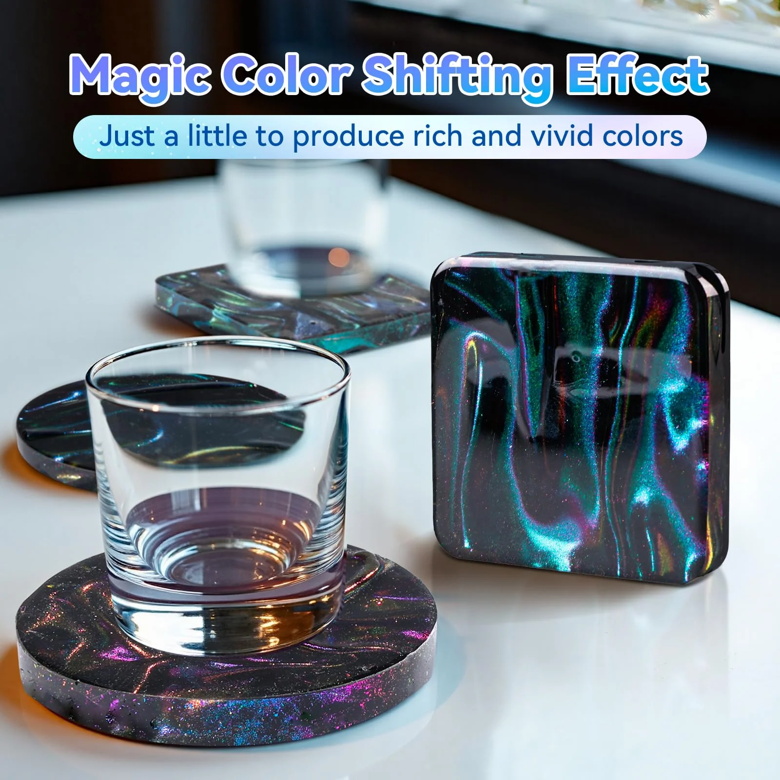 LET'S RESIN Chameleon Flakes, Resin Supplies -Intense Color Shift Pigment Powder for Resin Molds/Tumblers, Chrome Powder Pigment for Christmas Nail Art/Paint/Soap Making - Image 6