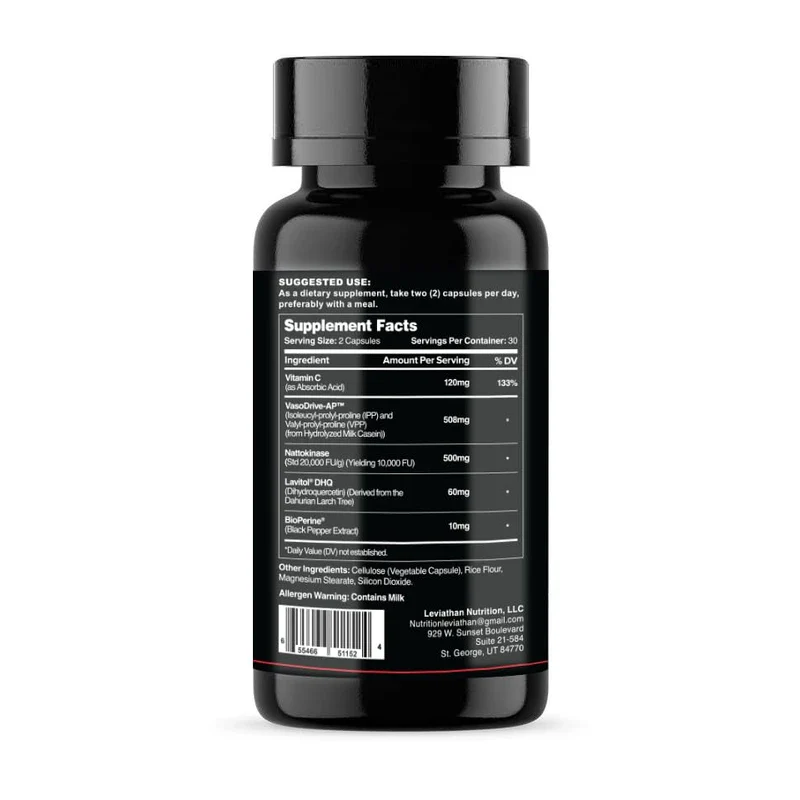 Leviathan Nutrition Leviathan Nutrition Hemo Flow | Supplement with Nattokinase for Nitric Oxide - Image 3