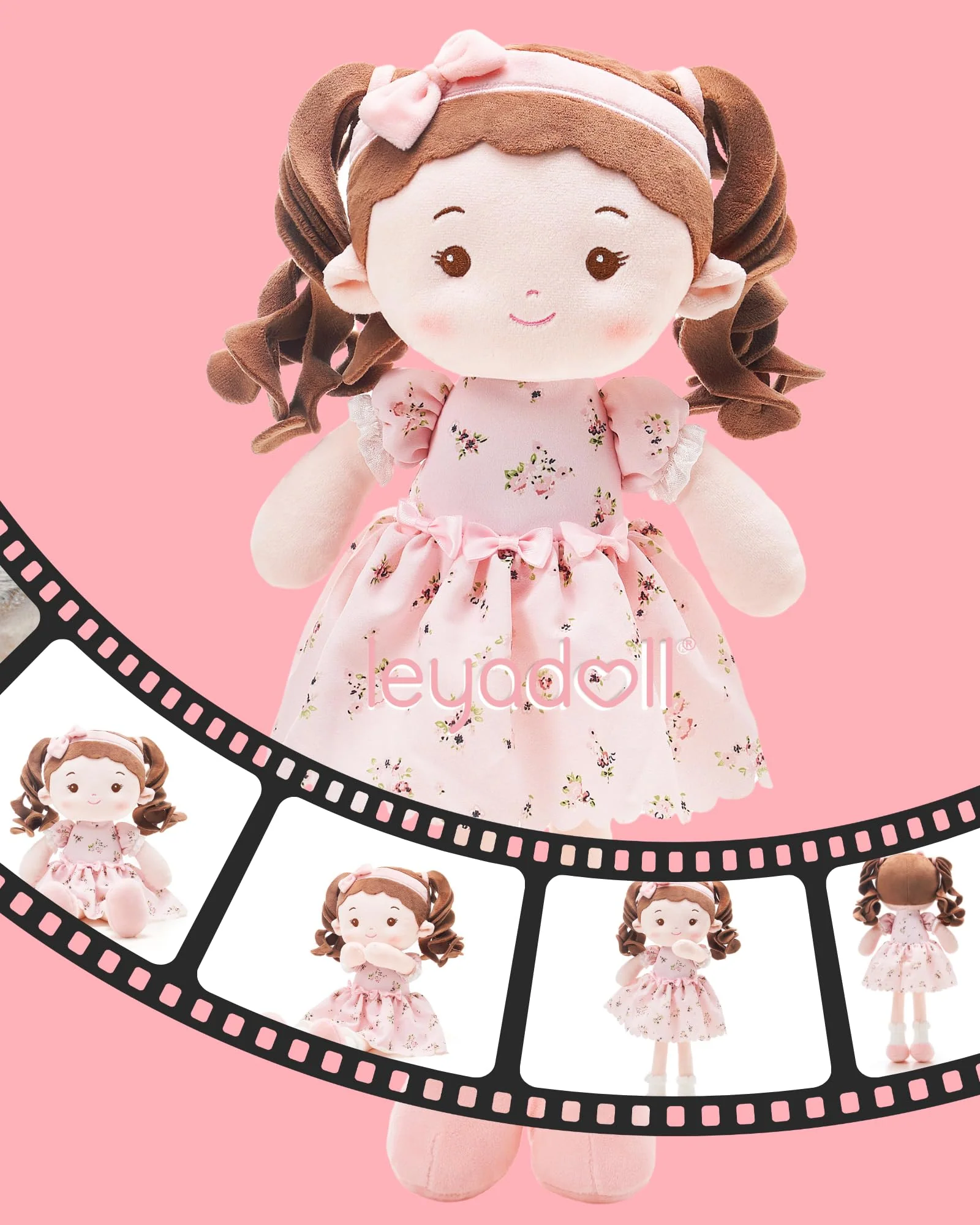 LeyaDoll Personalized Soft Baby Doll Toys for Girls (16''), My First Christmas Dolls, Leya Doll Baby Rag Doll Plush Toys for Toddler Kids Infants -Christmas Special - Princess Breeze - Image 2