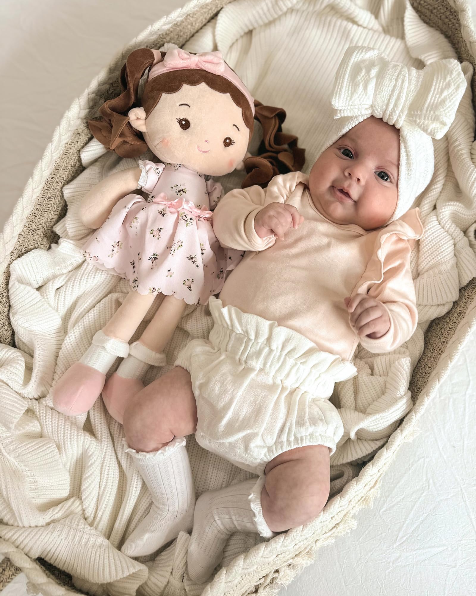LeyaDoll Personalized Soft Baby Doll Toys for Girls (16''), My First Christmas Dolls, Leya Doll Baby Rag Doll Plush Toys for Toddler Kids Infants -Christmas Special - Princess Breeze - Image 5