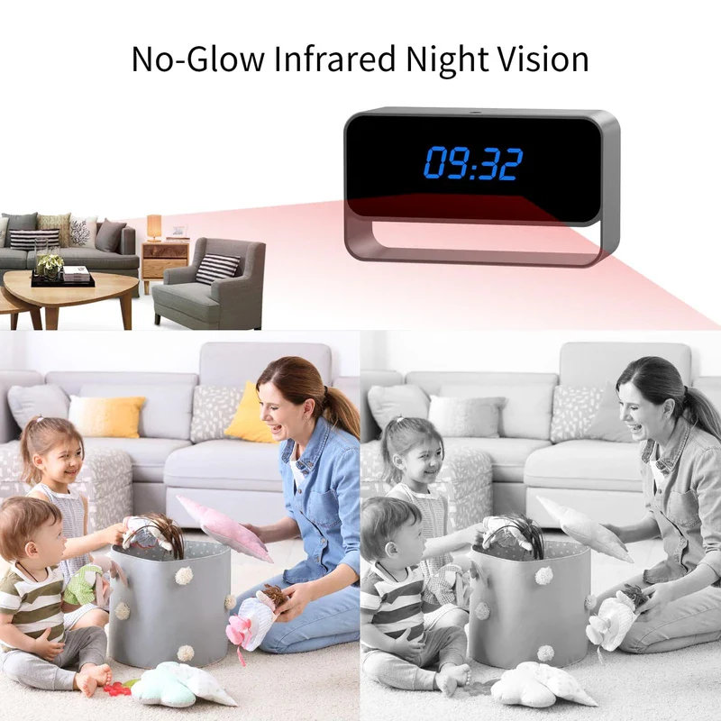 LIBREFLY LIBREFLY Clock Camera - Full HD 1080P WiFi Camera - Mini Wireless Nanny Cam with Night Vision - Indoor Home Security Surveillance - Image 3