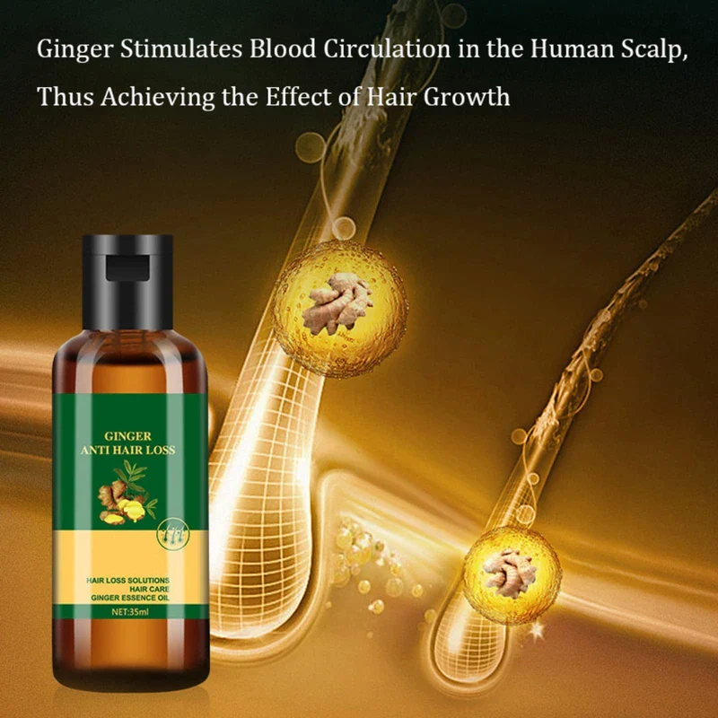 Lidoria Ginger Anti Hair Loss 7 Days, Ginger Essential Oil for Hair Growth Stronger and Fuller Hair, Hair Growth Serum for women for Dry Damaged Hair, Thicker Longer Hair (1.2 Oz(Pack of 2)) - Image 6
