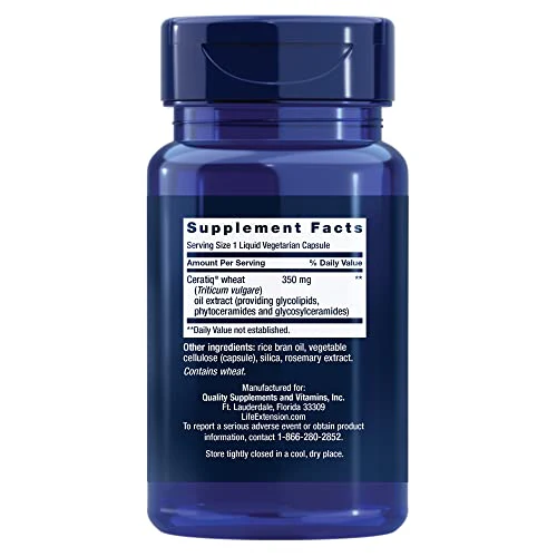 Life Extension Skin Restoring Ceramides - Promotes Hydration & Encourages Healthy Ceramide Levels in Skin - Once-Daily Oral Supplement - Non-GMO, Gluten-Free – 30 Liquid Vegetarian Capsules - Image 9