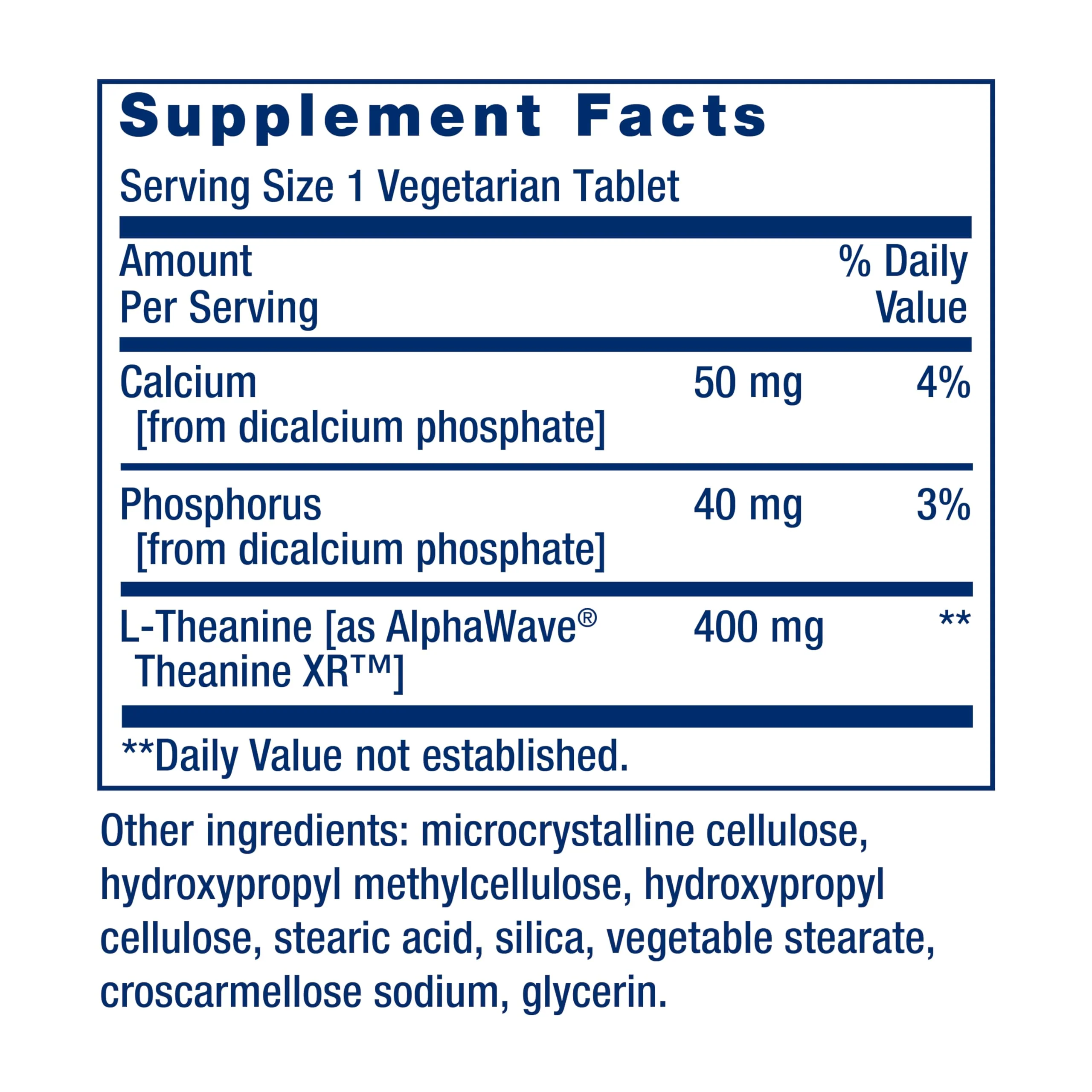 Life Extension Theanine XR™ Stress Relief – L-Theanine – Promotes a Calm Response to Daytime Stress – Non-GMO, Gluten-Free, Vegetarian – 30 Tablets - Image 9