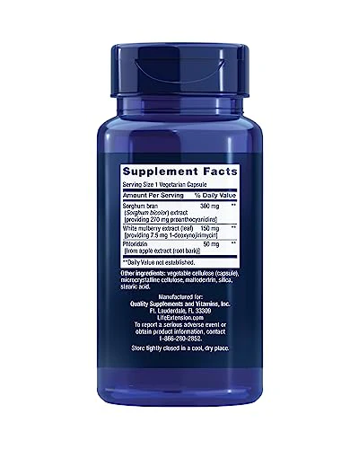Life Extension Tri Sugar Shield - Promote Healthy Glucose Metabolism - Sorghum Bran, White Mulberry and Phloridzin Apple Extract - Gluten Free, Non-GOM, Vegetarian - 60 Capsules - Image 10