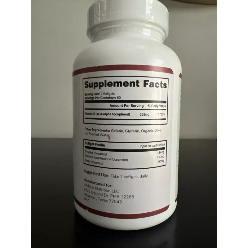 LifeBlud Antidote Li Vitamin E 120 Softgels Exp 1/2027 - New/Sealed! - Image 2