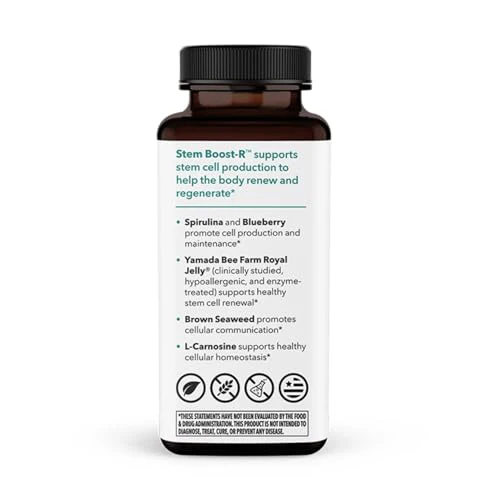 LifeSeasons Stem Boost-R - Stem Cell Support - Naturally Repair Damaged Tissue - Vitamin Supplement Rich in Antioxidants - Royal Jelly, Spirulina, Blueberry, Brown Seaweed & L-Carnosine - 120 Capsules - Image 5