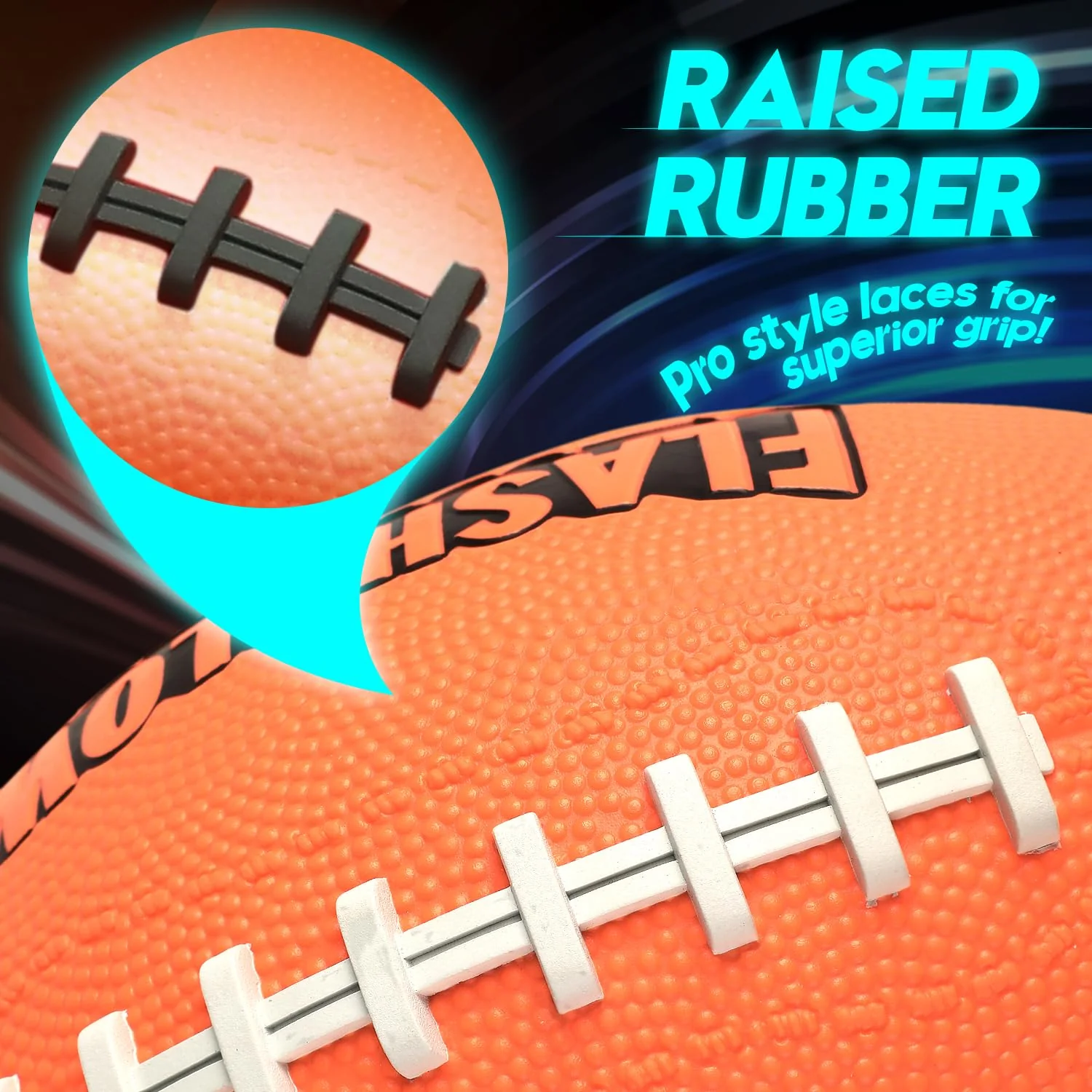 Light Up Football for Boys: Glow in The Dark - Toys for Kids Teen Boys Ages 8-15 - Birthday Christmas Easter Gift Ideas - Outdoor Sports Activity Night Play - 8 9 10 11 12 13 14 15 Years Old Teenager - Image 2