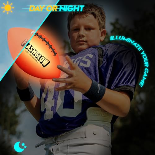 Light Up Football for Boys: Glow in The Dark - Toys for Kids Teen Boys Ages 8-15 - Birthday Christmas Easter Gift Ideas - Outdoor Sports Activity Night Play - 8 9 10 11 12 13 14 15 Years Old Teenager - Image 7
