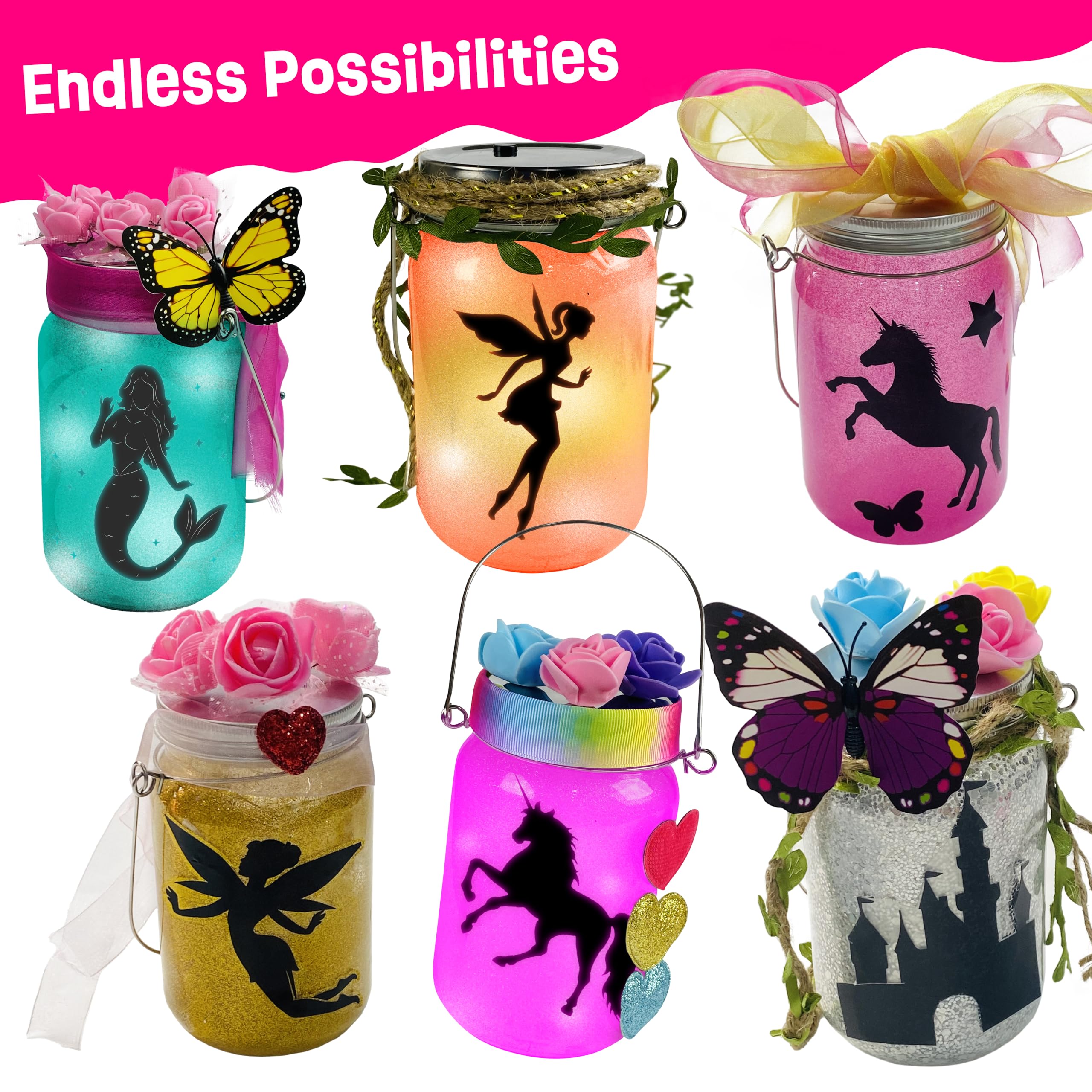 Light-up Unicorn Fairy & Mermaid Lanterns Craft Kit – Christmas Gifts for 8 9 10 11 12 Year Old Girls - Creative Art Girl Toys 8-10 Years Old and Up - Craft Kits for Girls Ages 8-12 - Tween Gift Ideas - Image 3