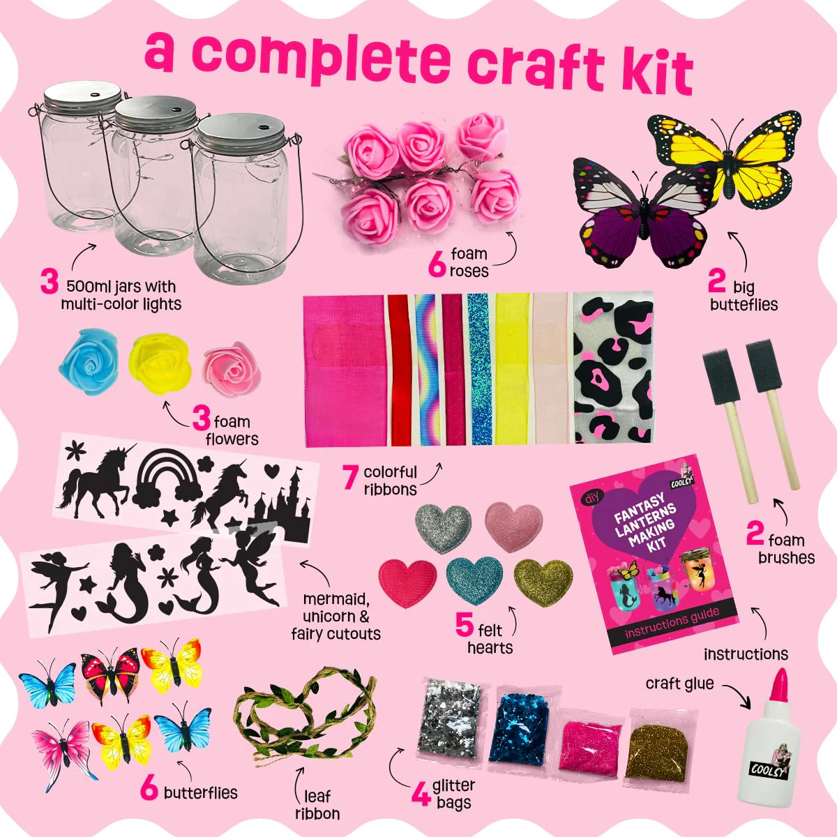 Light-up Unicorn Fairy & Mermaid Lanterns Craft Kit – Christmas Gifts for 8 9 10 11 12 Year Old Girls - Creative Art Girl Toys 8-10 Years Old and Up - Craft Kits for Girls Ages 8-12 - Tween Gift Ideas - Image 5