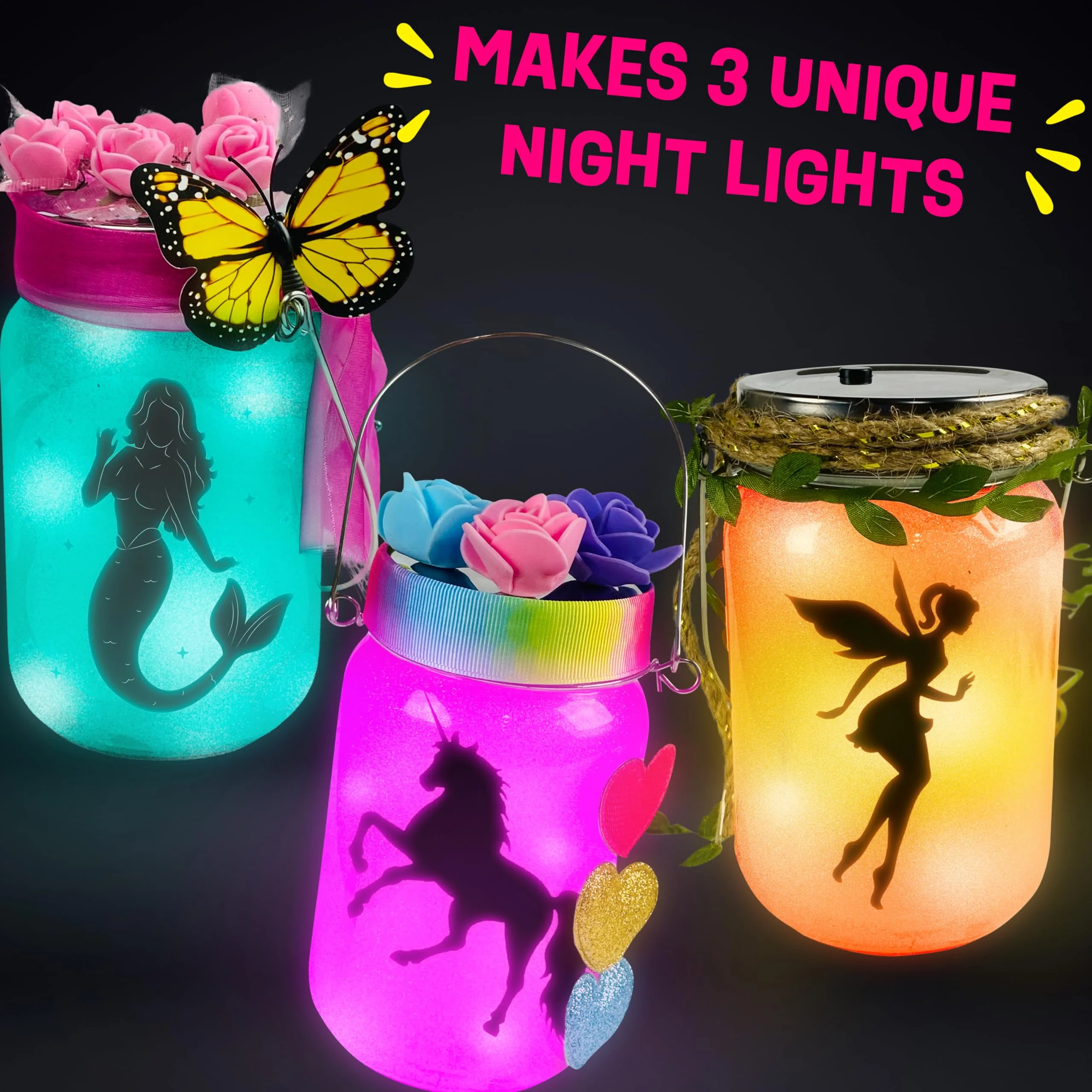 Light-up Unicorn Fairy & Mermaid Lanterns Craft Kit – Christmas Gifts for 8 9 10 11 12 Year Old Girls - Creative Art Girl Toys 8-10 Years Old and Up - Craft Kits for Girls Ages 8-12 - Tween Gift Ideas - Image 6