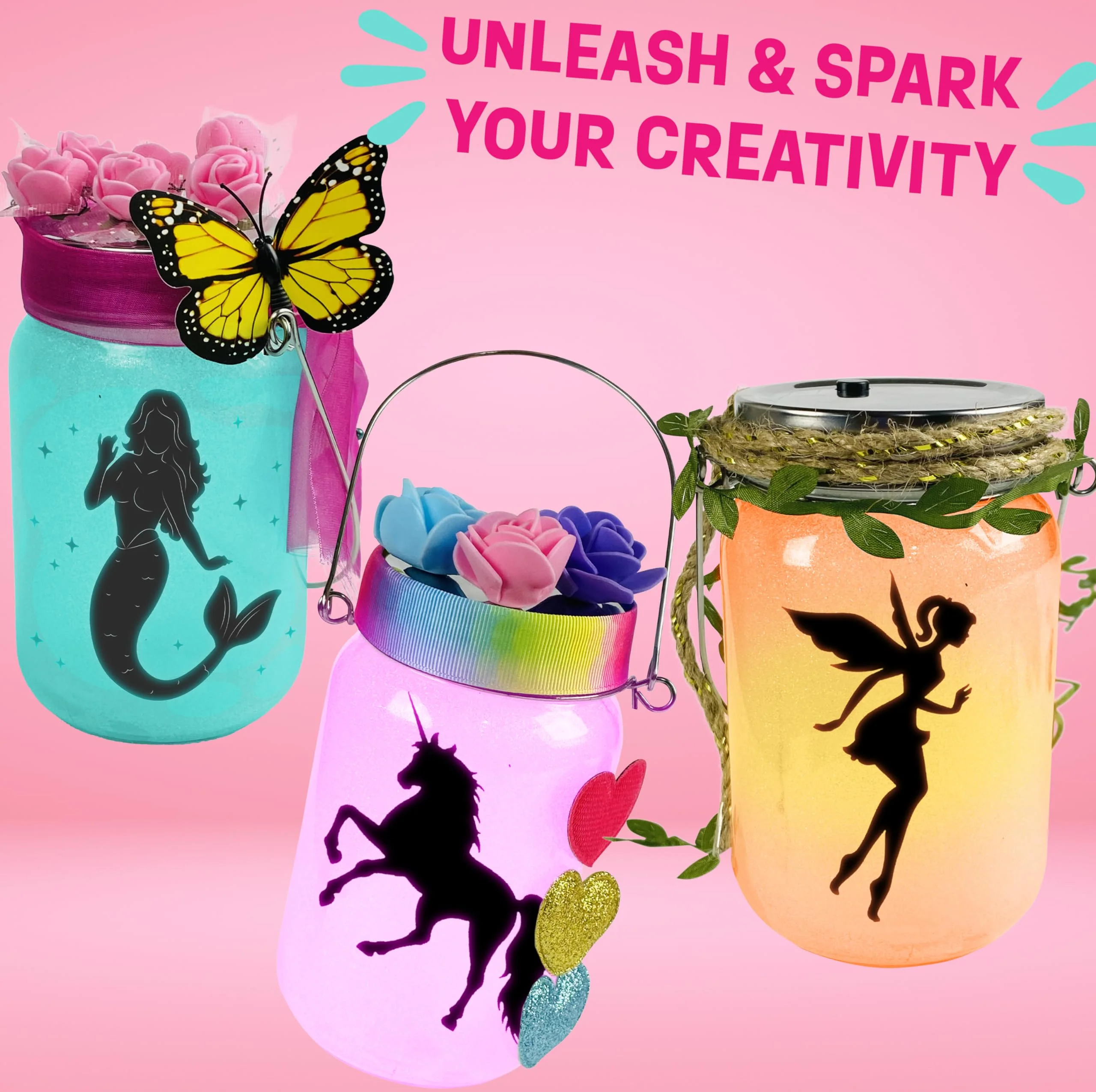 Light-up Unicorn Fairy & Mermaid Lanterns Craft Kit – Christmas Gifts for 8 9 10 11 12 Year Old Girls - Creative Art Girl Toys 8-10 Years Old and Up - Craft Kits for Girls Ages 8-12 - Tween Gift Ideas - Image 7