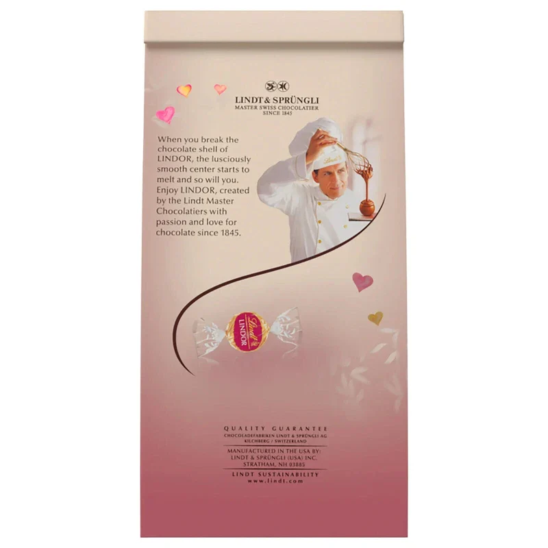 Lindt *BULK* Lindt Lindor 21.2oz RASPBERRY CHEESECAKE White Chocolate Truffles BB 9/25 - Image 2