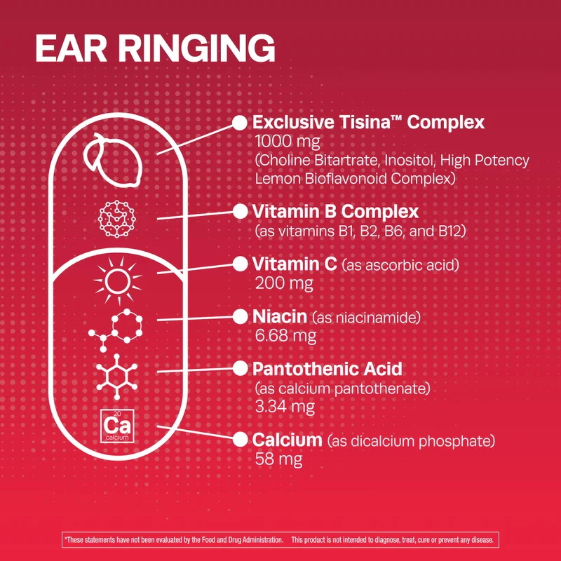 Lipo-Flavonoid Lipo-Flavonoid Plus,Tinnitus Relief for Ringing Ears, OTC Flavonoid Ear Health Vitamins, Vitamin C, Clinically Proven Formula, Doctor Recommended, 500 Caplets - Image 3