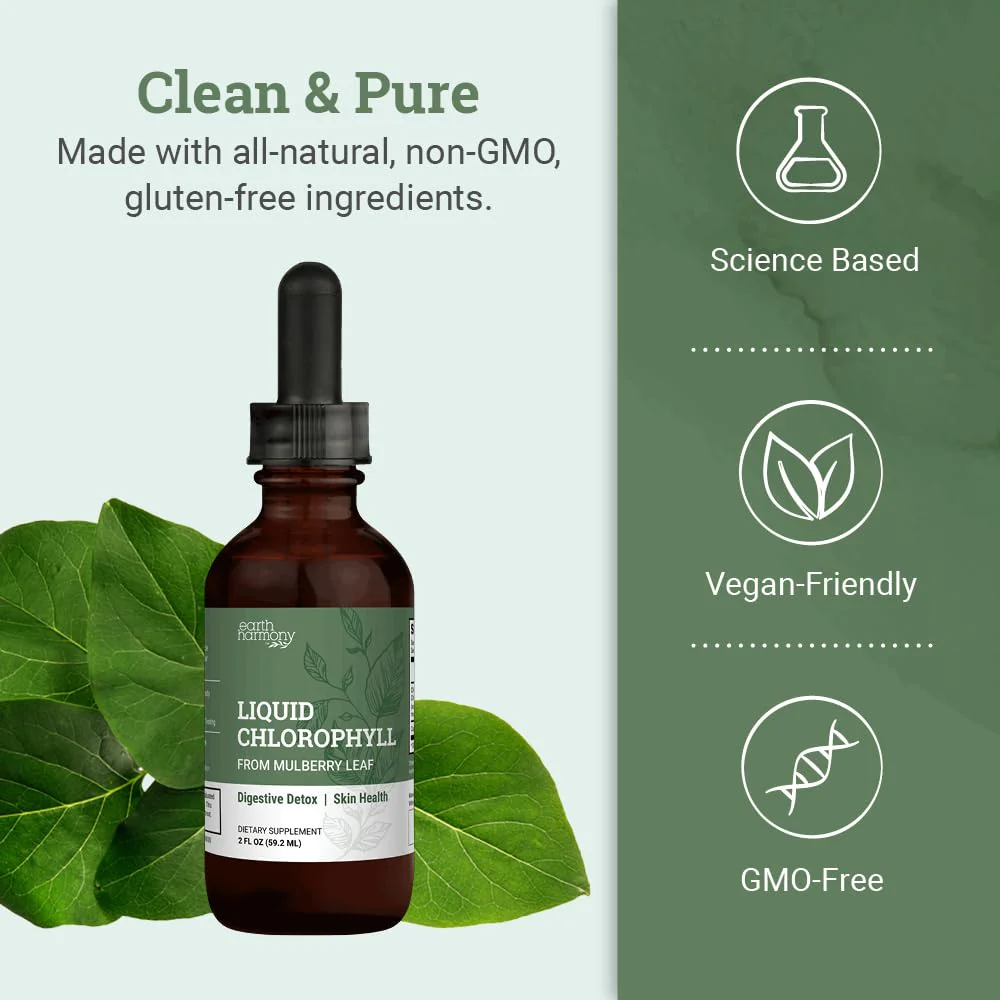 Liquid Chlorophyll, Liquid Drops for Immune System Support, Natural Internal Deodorant - Vegan Chlorophyll Drops with Organic Glycerin - Clorofila Liquida, Chlorophyllin Detox Cleanse (1 mL) - Image 5