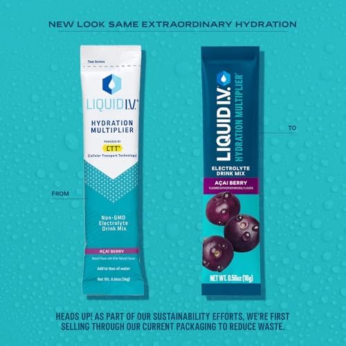 Liquid I.V.® Hydration Multiplier - Acai Berry | Electrolyte Powder Drink Mix | 1 Pack (16 Servings) - Image 6