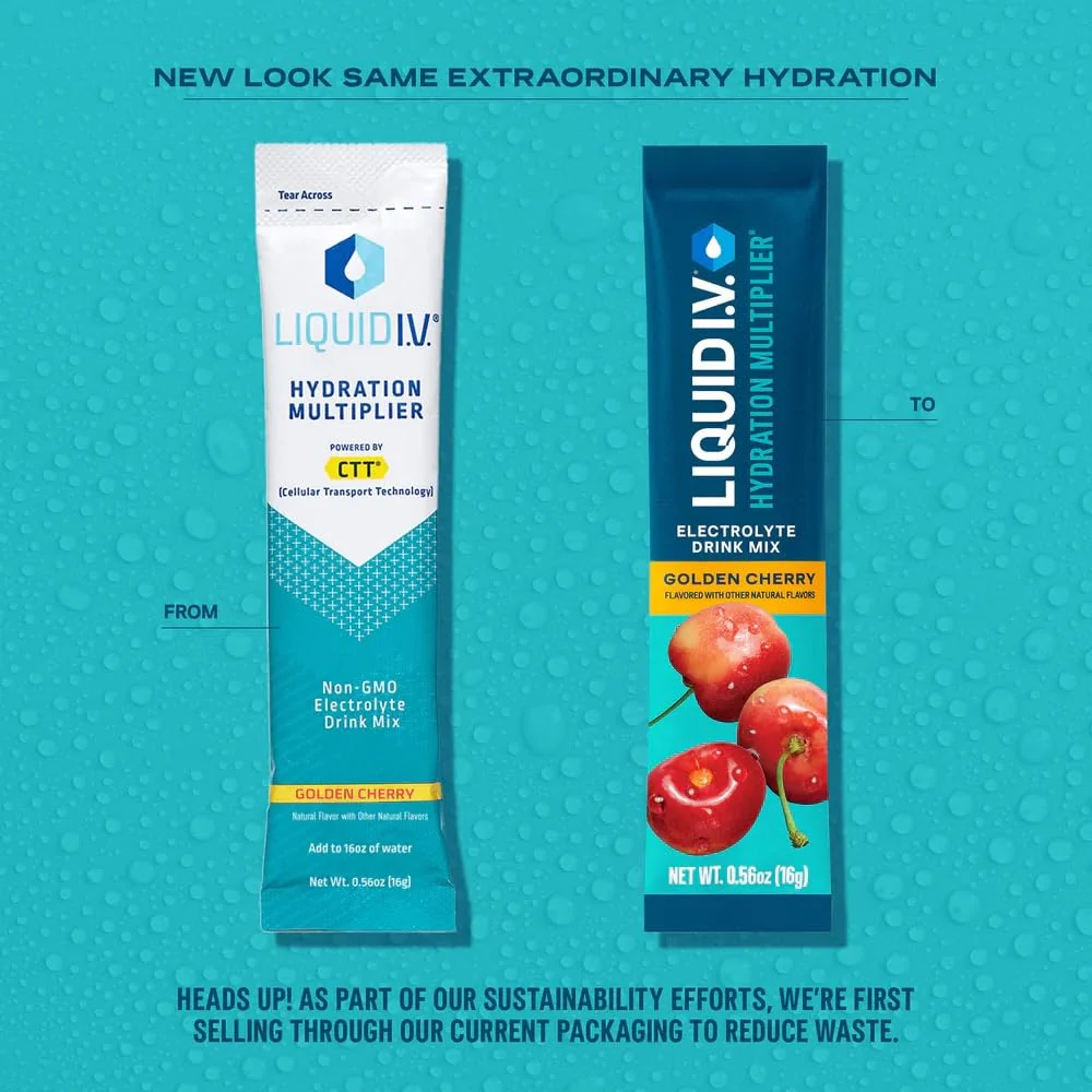 Liquid I.V.® Hydration Multiplier - Golden Cherry | Electrolyte Powder Drink Mix | 1 Pack (16 Servings) - Image 6