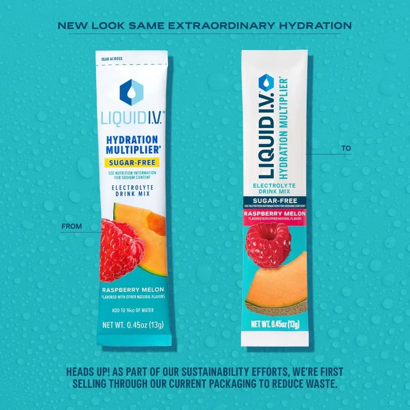 Liquid I.V.® Hydration Multiplier Sugar-Free - Raspberry Melon | Electrolyte Powder Drink Mix | 1 Pack (14 Servings) - Image 7