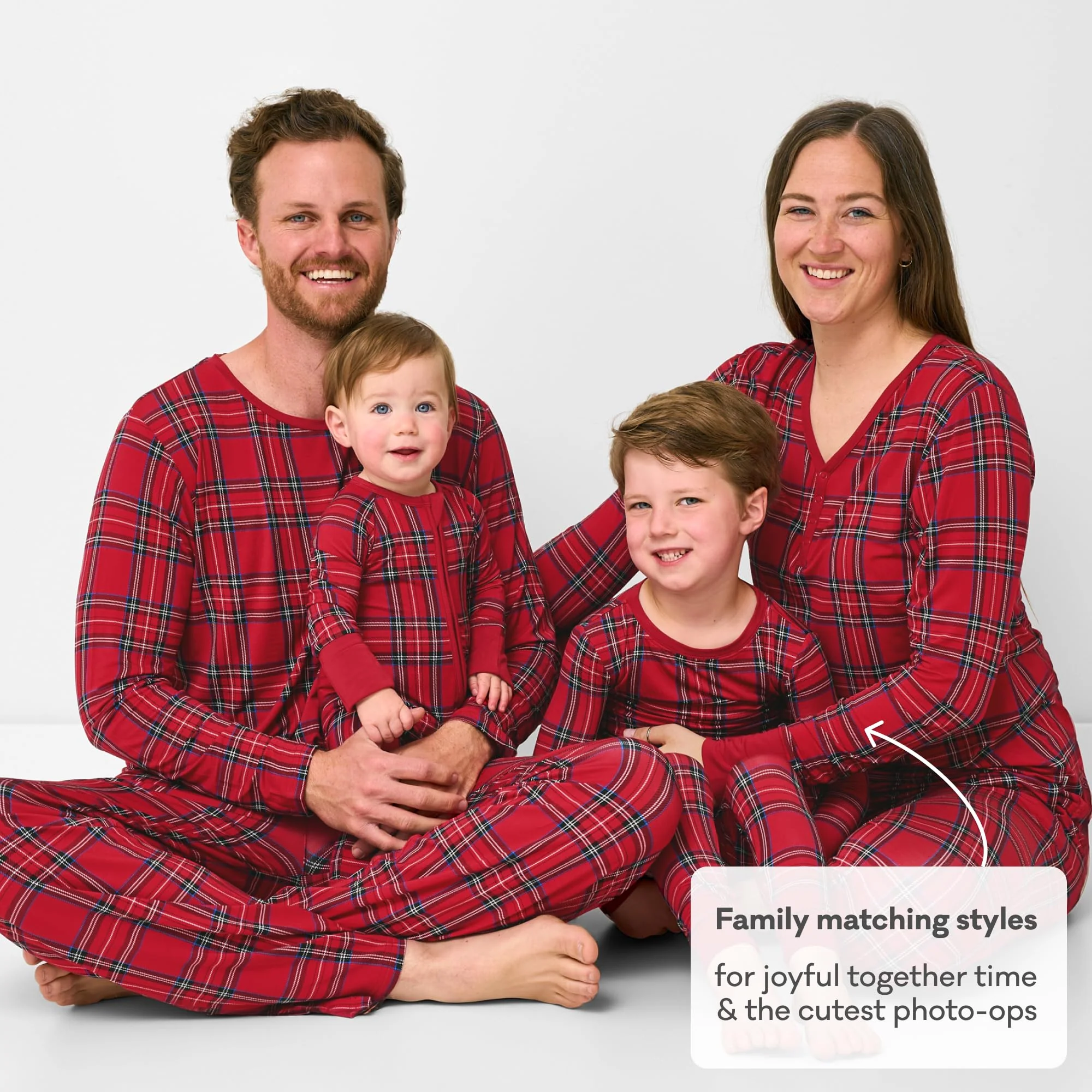 Little Sleepies Christmas Pajamas for Baby Boys & Girls, Viscose from Bamboo Newborn Pajamas, Family Matching Christmas PJs, Holiday Plaid, 6-12 months - Image 5