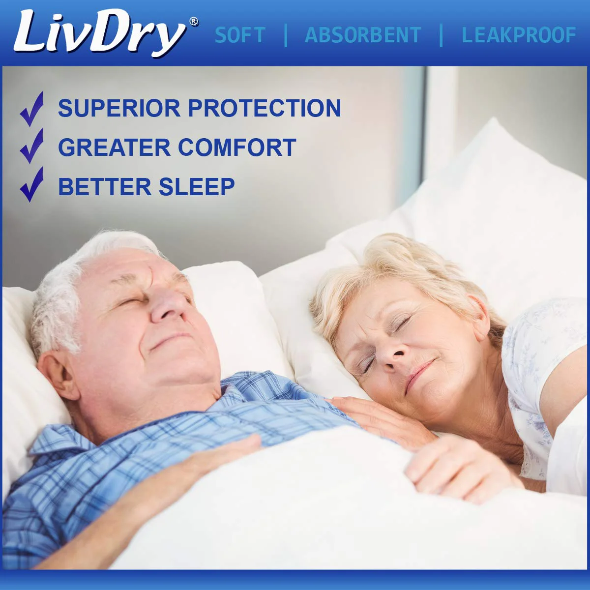LivDry 2XL Overnight Adult Diapers for Women and Men, XXL Incontinence Underwear, 60”-80" Waist, Disposable Pull-On Briefs, XX-Large, 48 Pack - Image 5