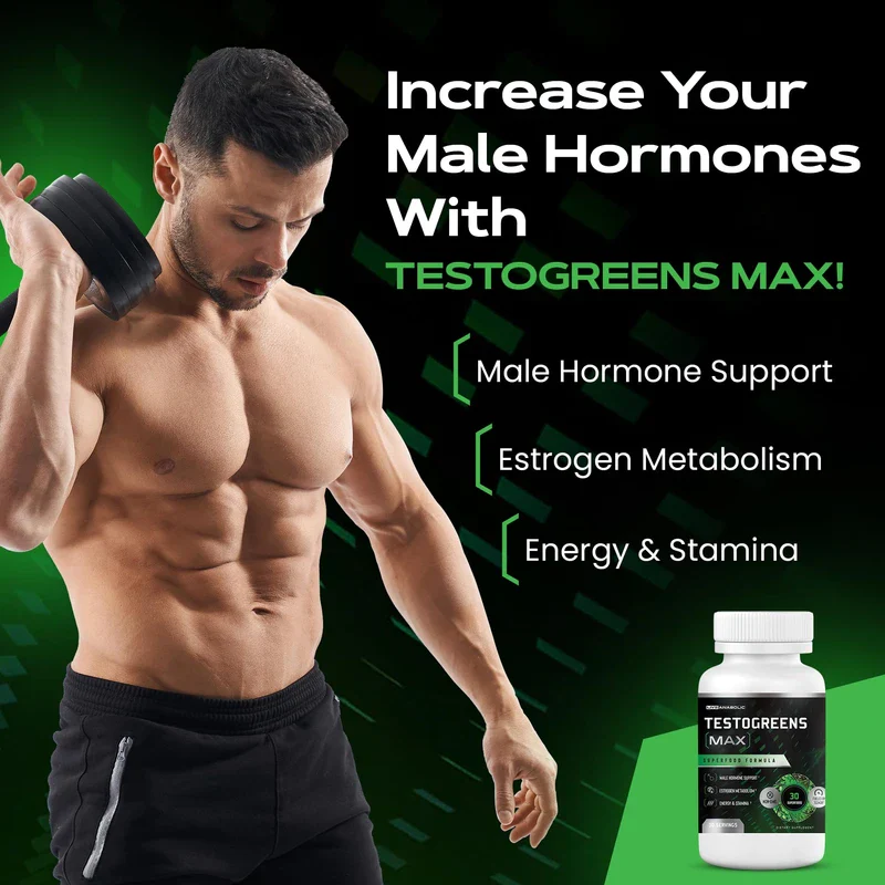 Live Anabolic TestoGreens MAX 30-Day Supply - Men’s Daily Supplement with Tesnor, DIM & Bioperine for Natural Hormone Balance, Enhanced Energy & Stamina, Includes Powerful Plant Extracts - Image 2