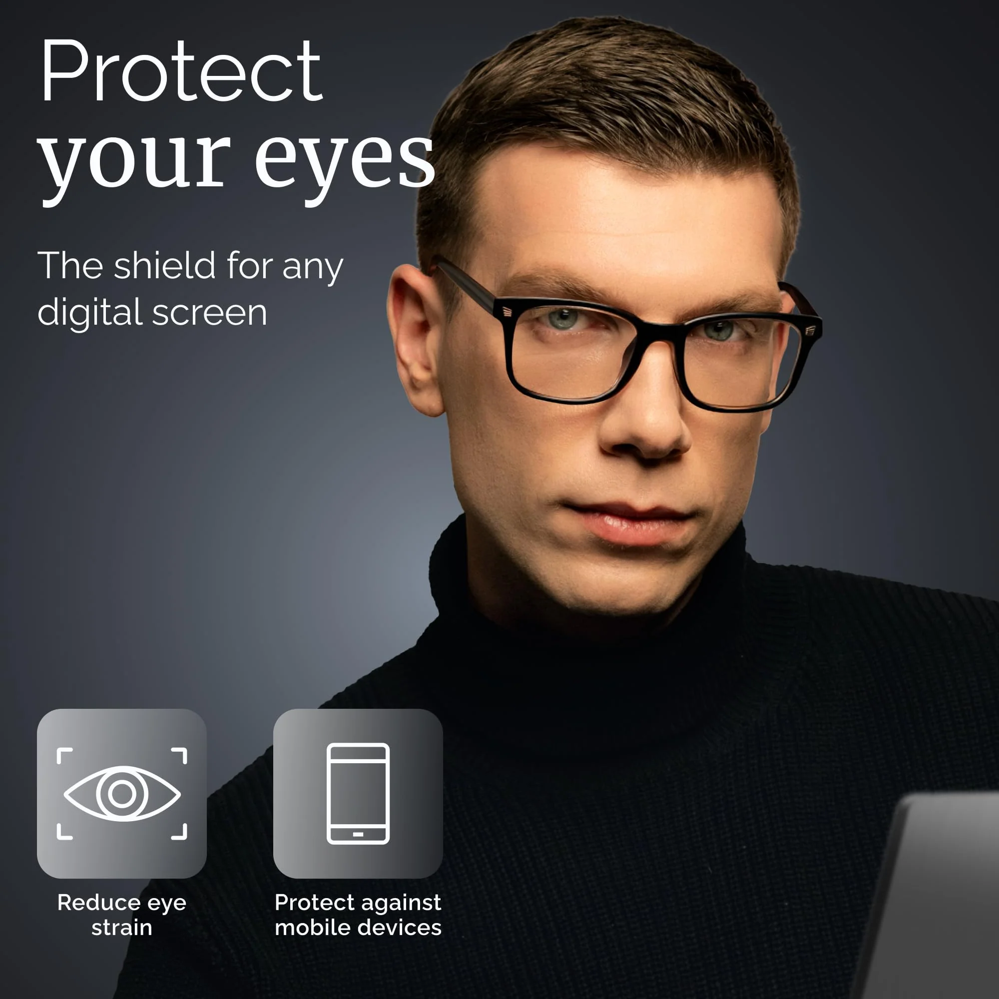 livho High Tech Blue Light Glasses - Advanced 99% Blue Light Blocking Computer Glasses - Anti Eyestrain & UV Glare Protection - Image 8