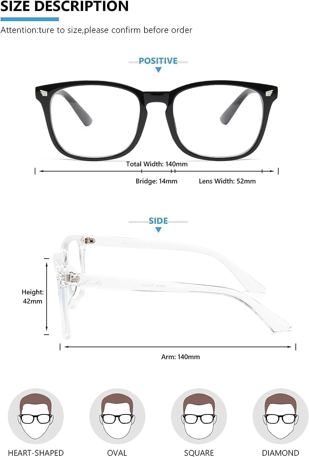 livho High Tech Blue Light Glasses - Advanced 99% Blue Light Blocking Computer Glasses - Anti Eyestrain & UV Glare Protection - Image 5