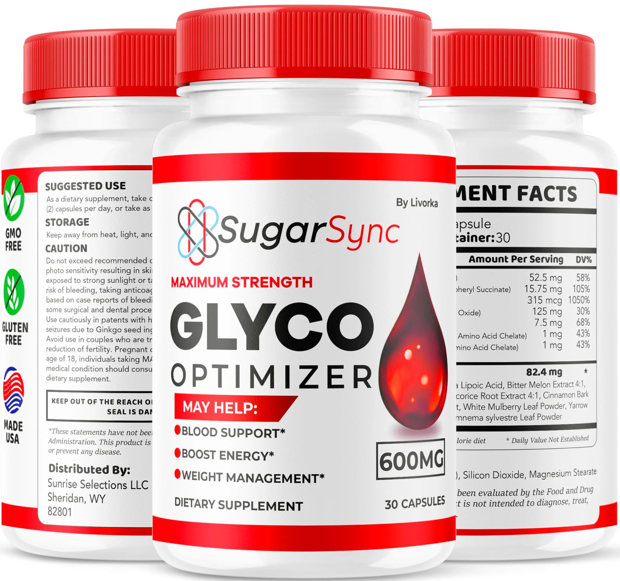 LIVORKA (3 Pack) Sugar Sync Glyco Optimizer, Sugar Sync Glyco, SugarSync, SugarSync Glyco Optimizer, SugarSync Glyco, Sugar Sync Glyco Optimiser, Sugar Sync Glyco Optimizer Reviews, 90 Capsules - Image 2