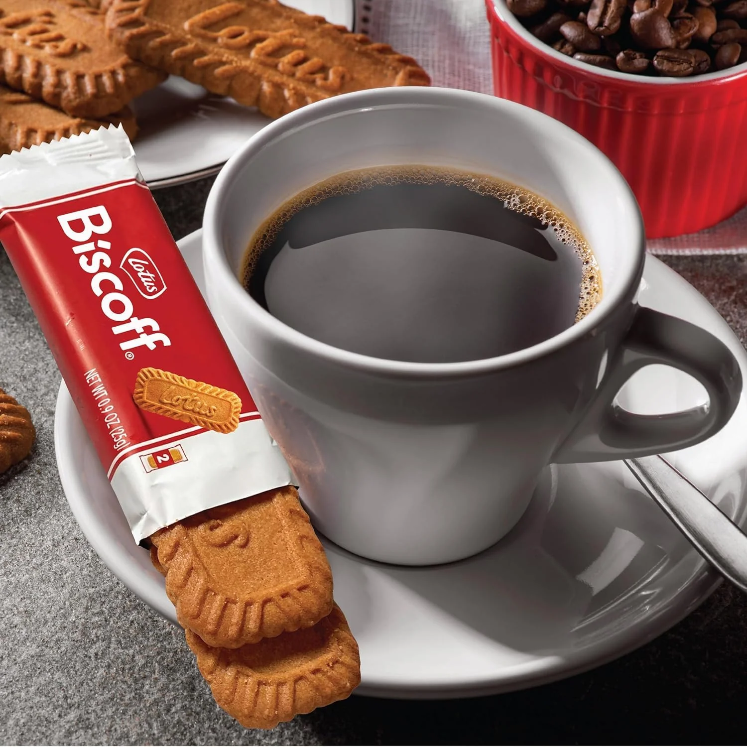 Lotus Biscoff Cookies, Caramelized Biscuit Cookie Snack, Dispenser Box (20 sleeves of 2 extra large cookies) Vegan, 0.9 Ounce (Pack of 20) - Image 4