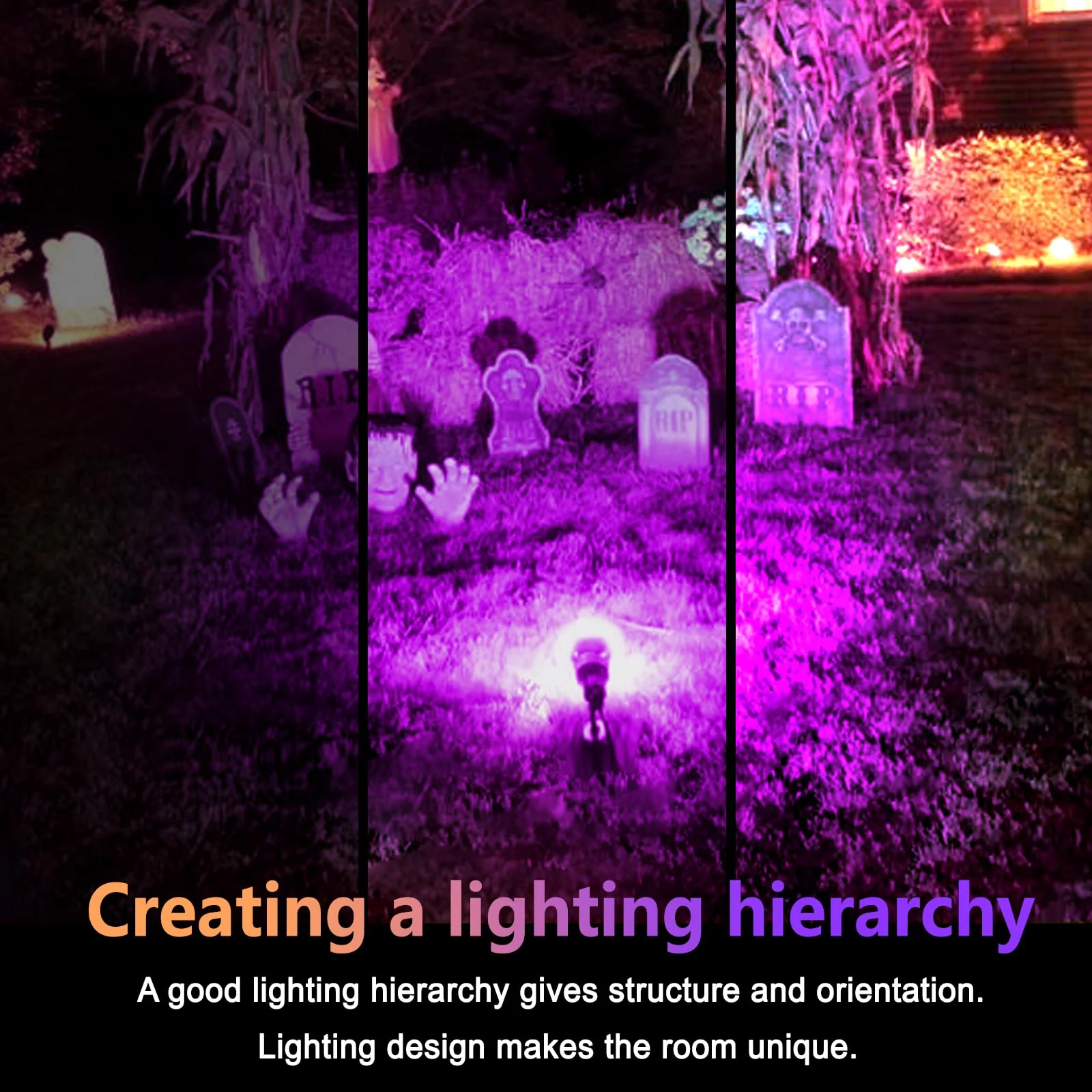 LOXYEE PAR38 Flood Purple Light Bulbs,4 Pack Dimmable,E26 Base Purple Flood Light Outoor(20W Replace to 200W),Halloween Light Bulb for Outside,Christmas,Holiday Lighting - Image 5
