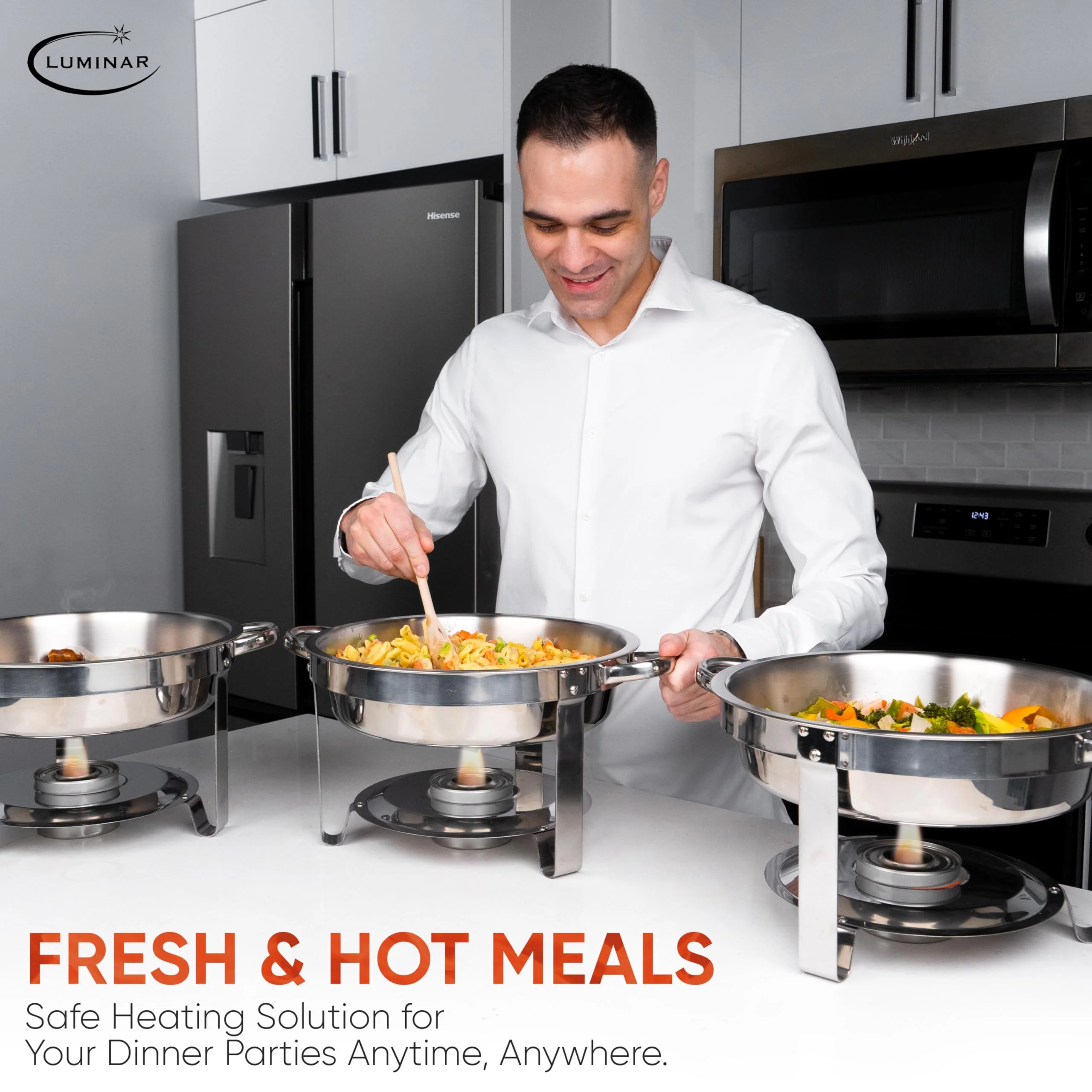 Luminar Resealable-Wick Chafing Fuel Cans, 24 Pack, 2 Hour - Premium Quality Burners for Food Warmers - No More Spills, Waste, or Hassle - Perfect for Convenient, and Long-Lasting Event Catering - Image 2
