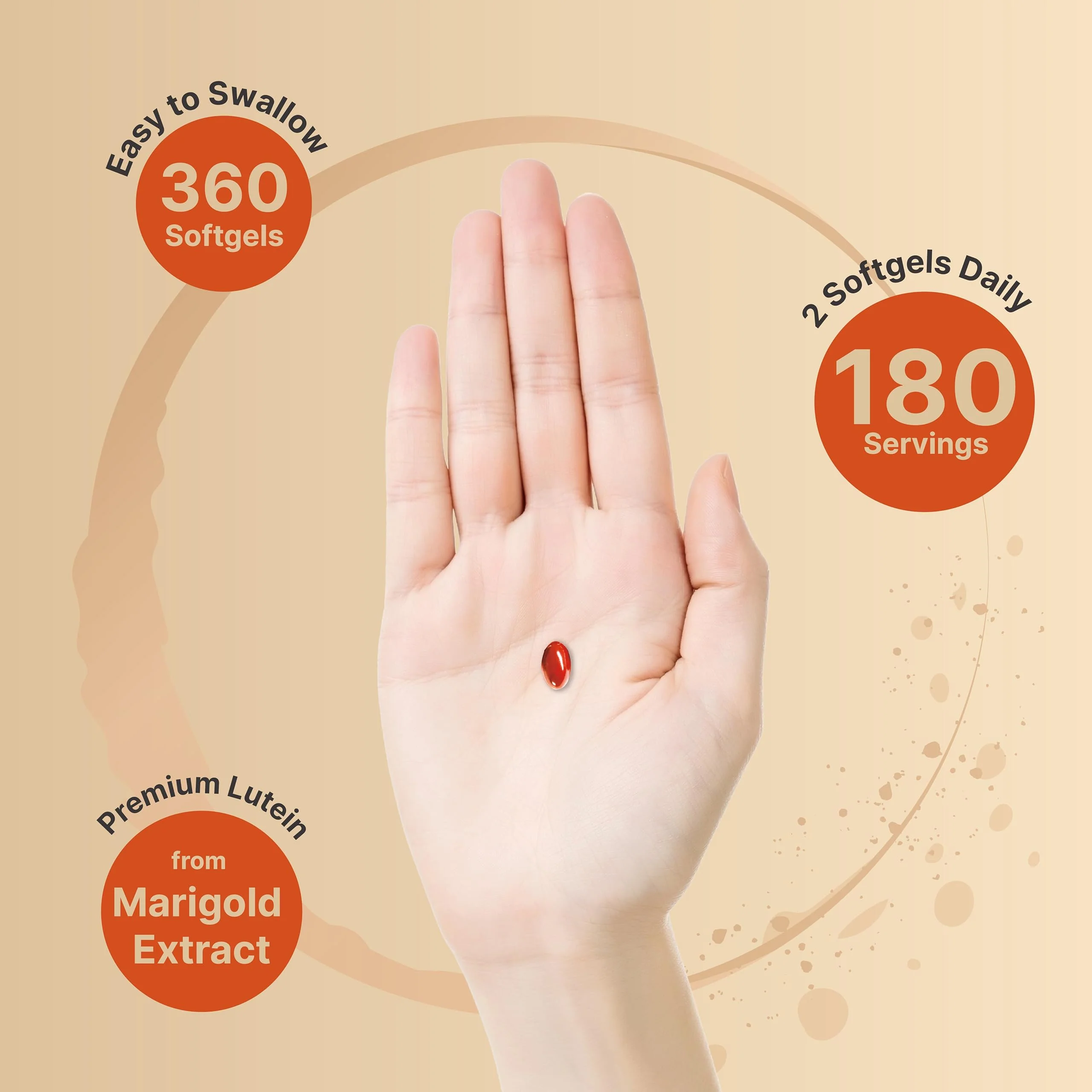 Lutein 40mg + Zeaxanthin 1,600mcg, 360 Softgels | 4-in-1 Formula with Astaxanthin, Omega-3 & Phospholipids | Marigold Flower Extract | Supports Eye, Brain & Vision Health | Non-GMO, Gluten Free - Image 6