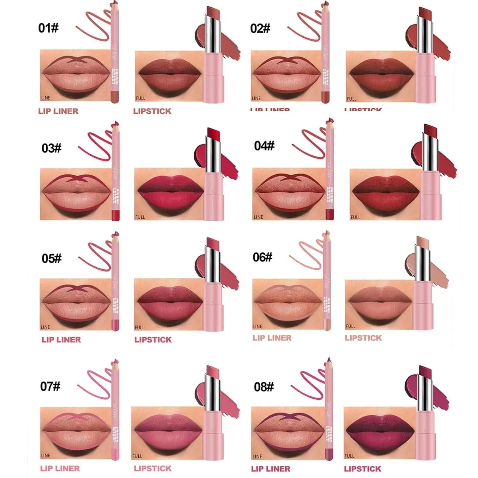 LXCJZY Genli Oil Balm, Hydrating Lip Balm & Matte Lipstick 2-in-1 Set - Waterproof Long-Lasting Lip Liner with Non-Stick Cup Technology, All-Day Moisturizing for Smooth Glossy Shine (07) - Image 2
