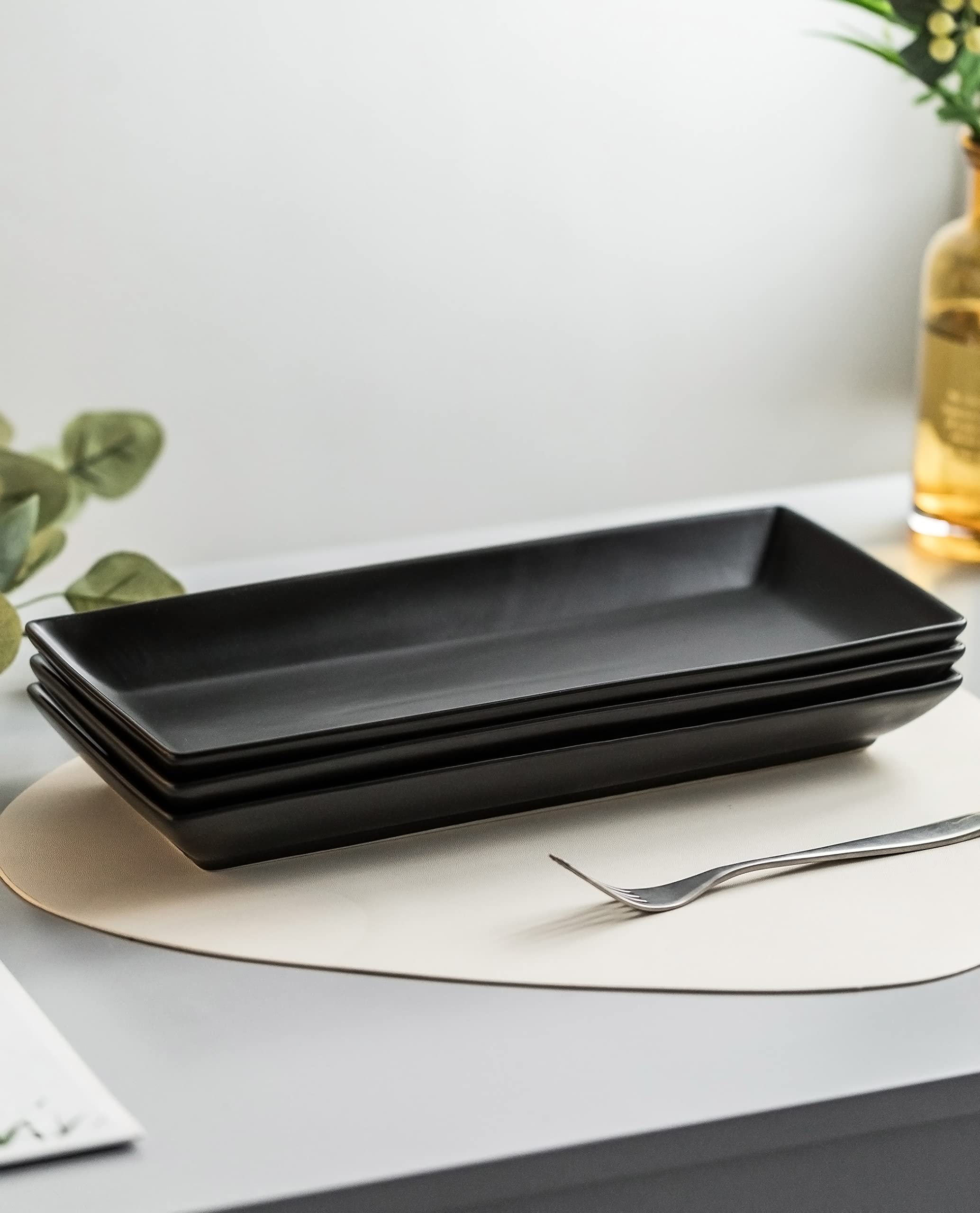 LYEOBOH 3 Tier Serving Tray Set, Tiered Serving Stand with Platters, Serving Dishes for Entertaining Halloween Christmas Party, Collapsible Sturdier Stand & 14 Inch Large Platters for Food Display - Image 3