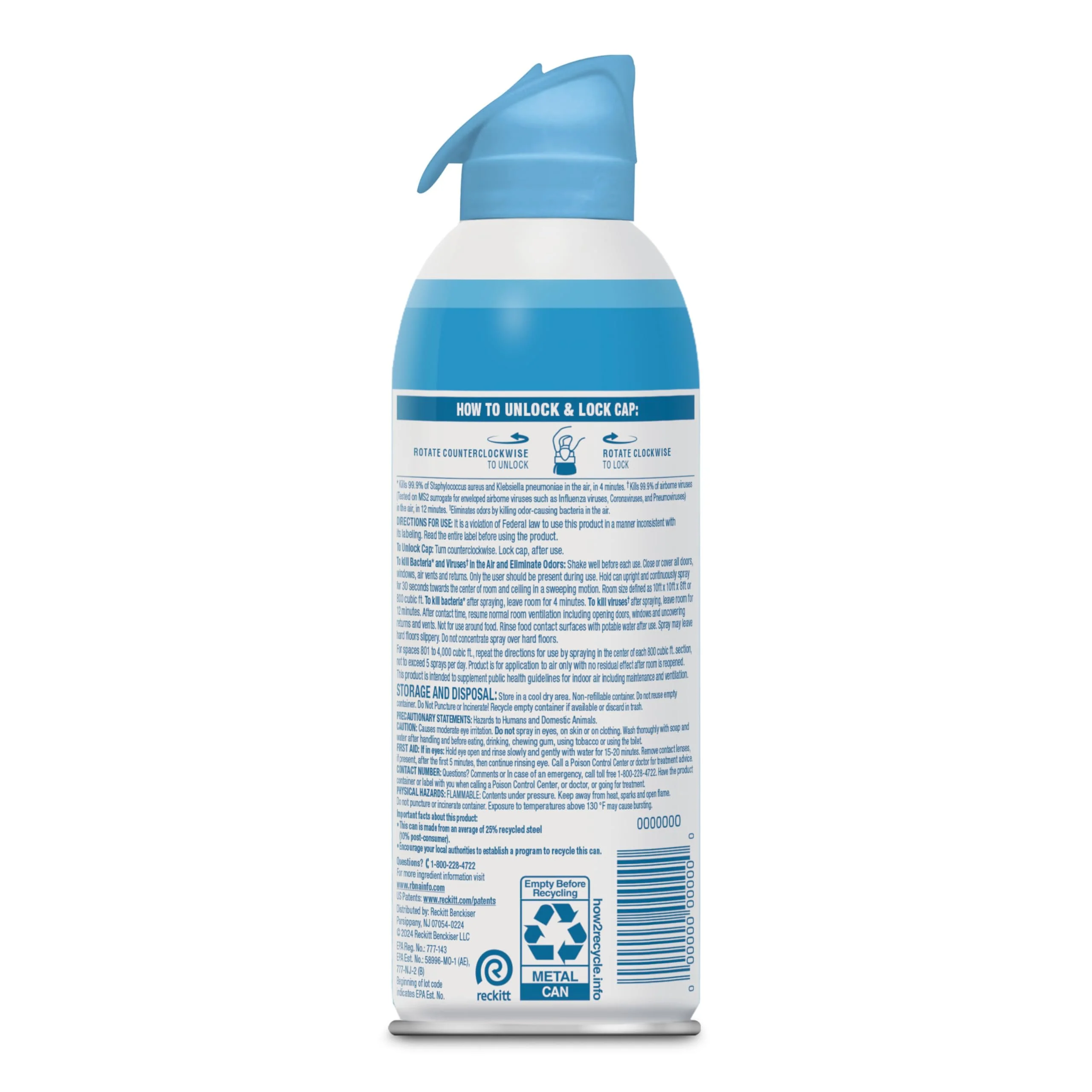 Lysol Air Sanitizer Spray with Odor Eliminator for Home & Office, Sanitizing Spray, Air Freshener Alternative, Cotton Blossom Scent, 10 oz (Pack of 3) - Image 2