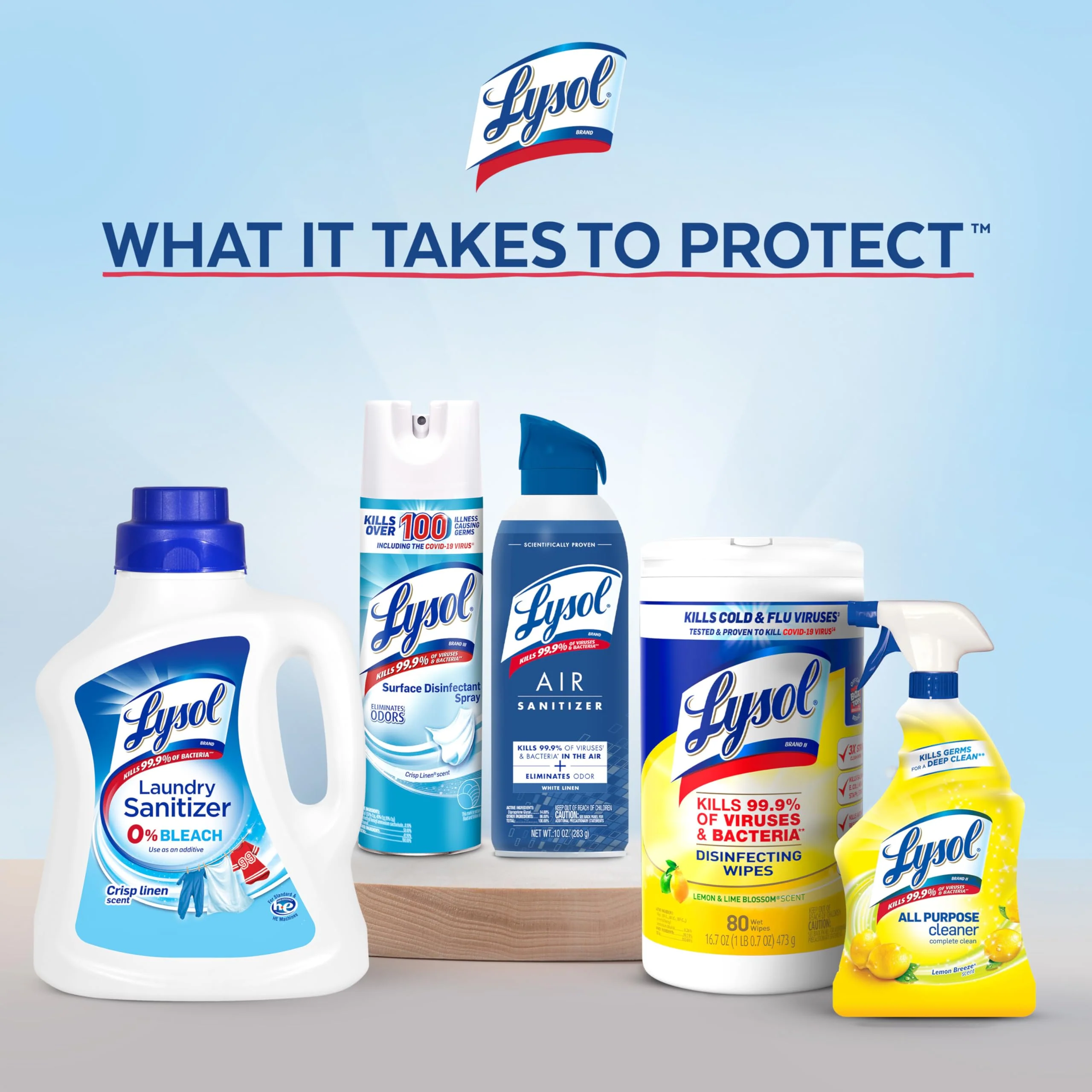 Lysol Disinfectant Spray, Sanitizing and Antibacterial Spray, For Disinfecting and Deodorizing, Lemon Breeze, 19 Fl Oz (Pack of 2), Packaging May Vary - Image 3