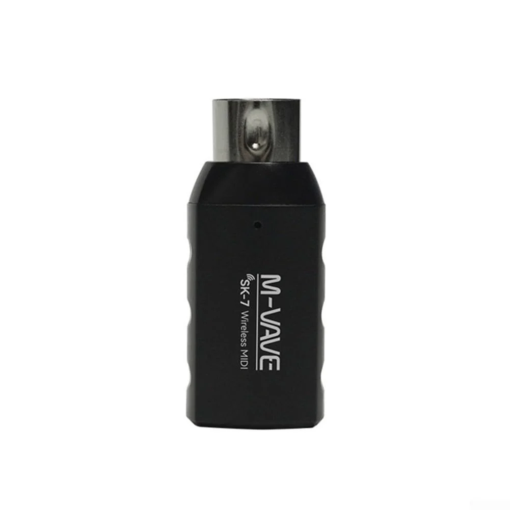 M-VAVE-SK7 5-pin Wireless MIDI-Adapter, Bluetooth-5.0 DIN5-MIDI In/Out Interface For Keyboards/Synths/Controllers,Ultra-Low Latency,Automatic Pairing-MIDI