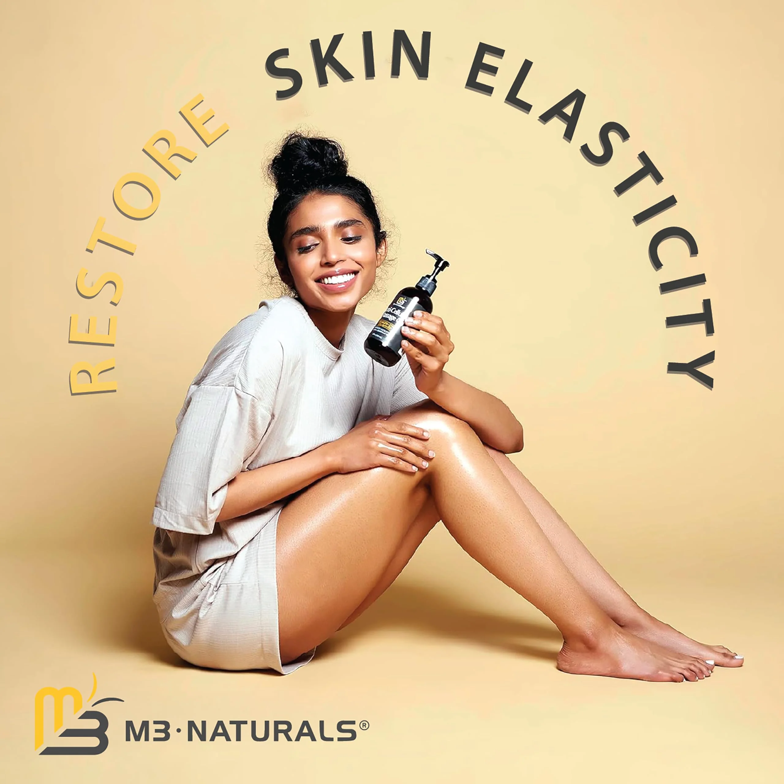 M3 Naturals Firming Body Massage Oil with Collagen & Stem Cell – Helps Smooth The Appearance of Cellulite & Improve Skin Texture – Refreshing Aromatherapy Body Oil for Legs & Full Body – 8 Fl Oz - Image 2