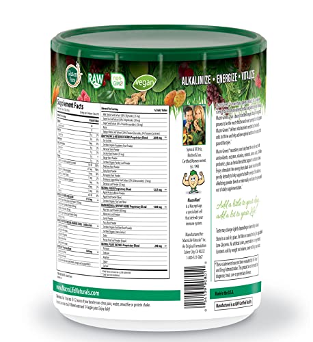 MacroLife Naturals Macro Greens Powder 38 Superfood Probiotic Antioxidant Enzyme & Herbal Supplement Immunity Energy Cleanse - Non-GMO Vegan Gluten-Free Dairy-Free - 30oz (90 Servings) - Image 12
