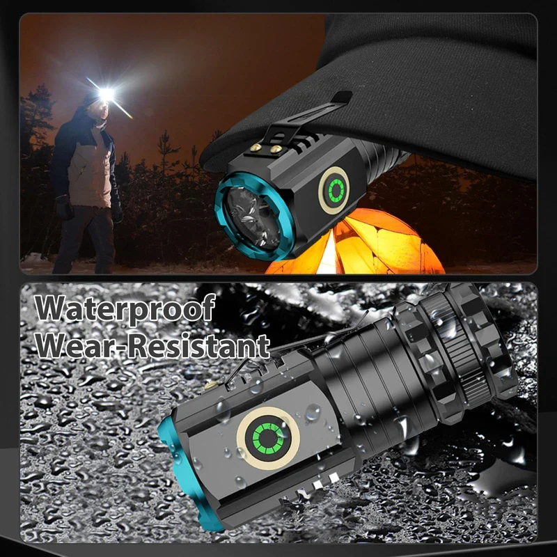 MADGININE Blitron High Powered Torches Blitron Torch Blitron Flash Light Torch Camping Pocket Torches LED Super Bright Rechargeable Long-Lasting & Waterproof Flashlight for Camping Travel Hiking Kids - Image 6