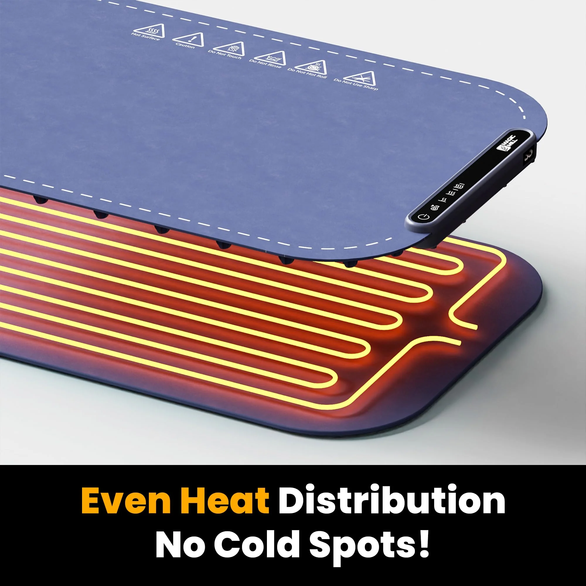 Magic Mill Warming Mat for Food - Premium XL Electric Warming Tray, 3 Temperature Levels, 10s Fast Heating Silicone Surface, Rollup Buffet Heat Pad, Non-Slip Feet, Ideal for Parties, Home, Travel - Image 8