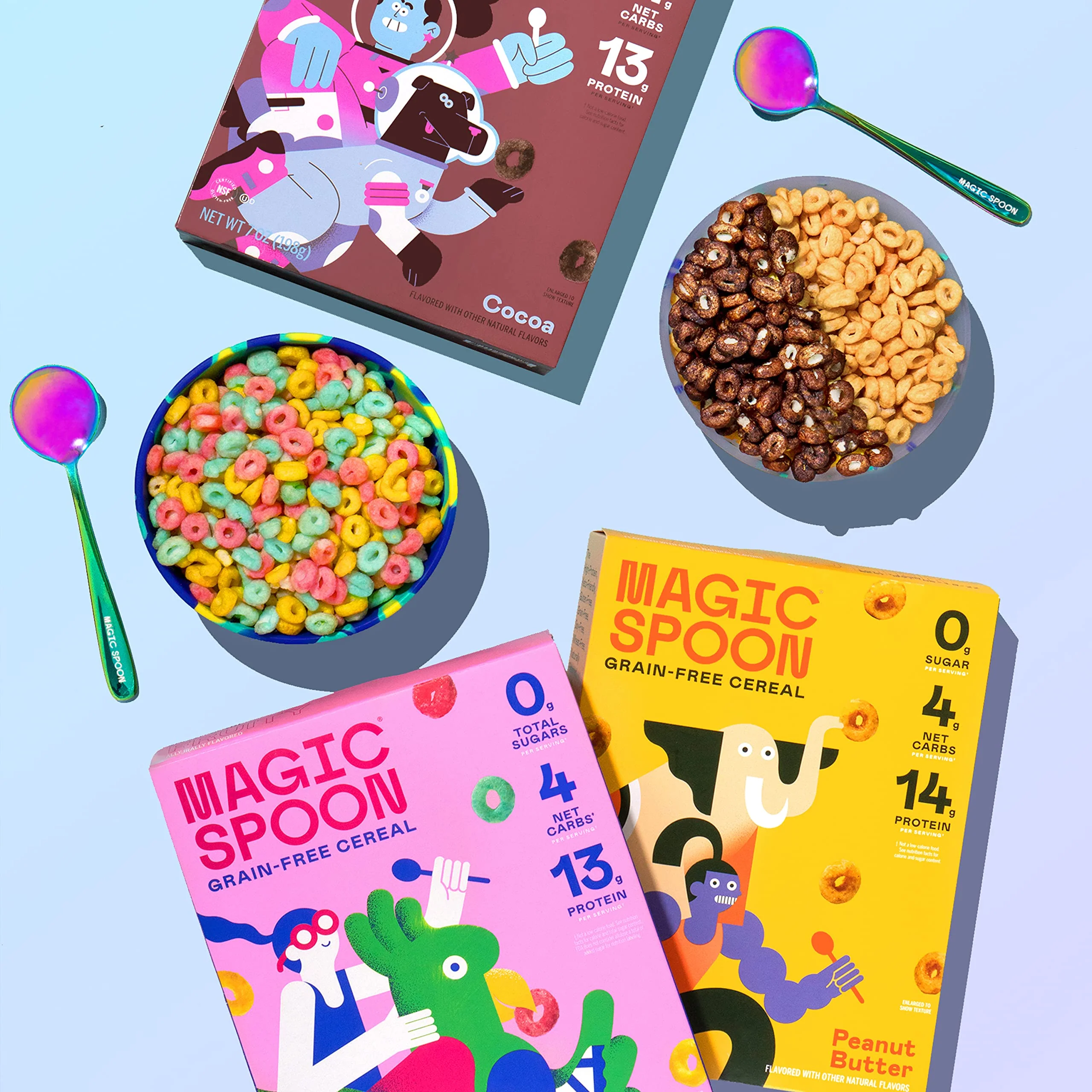 Magic Spoon Cereal, Variety 4-Pack of Cereal - Keto & Low Carb Lifestyles, Gluten & Grain Free, High Protein, 0g Sugar - Image 3
